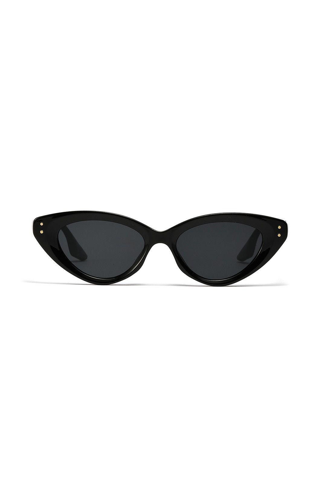Japanese Brand Vintage Avant Garde Cat‘s Eye Sunglasses Black Unisex OS Size ONE SIZE - 5 Thumbnail