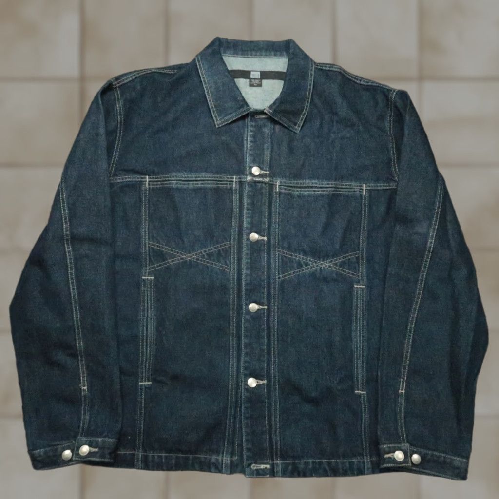 Denime VINTAGE Girbaud Jacket Mens 2XL Blue Denim Trucker Jacket Overcoat Casual Hip Hop Y2K Size US XXL / EU 58 / 5 - 1 Thumbnail