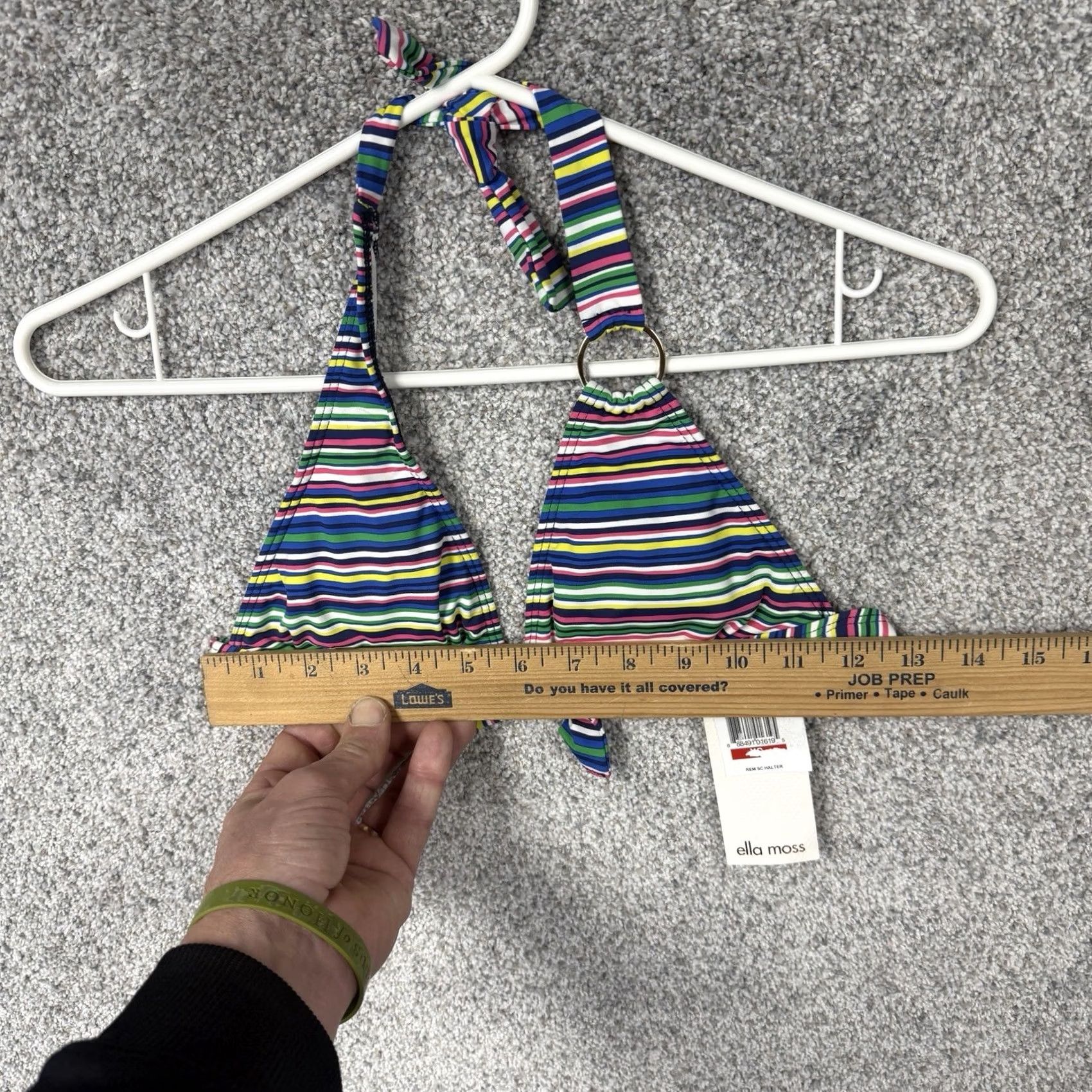 Vintage Ella Moss Bikini Top XS Striped Retro 70s Boho Chic Eclectic Coastal Layering Size XS / US 0-2 / IT 36-38 - 6 Thumbnail