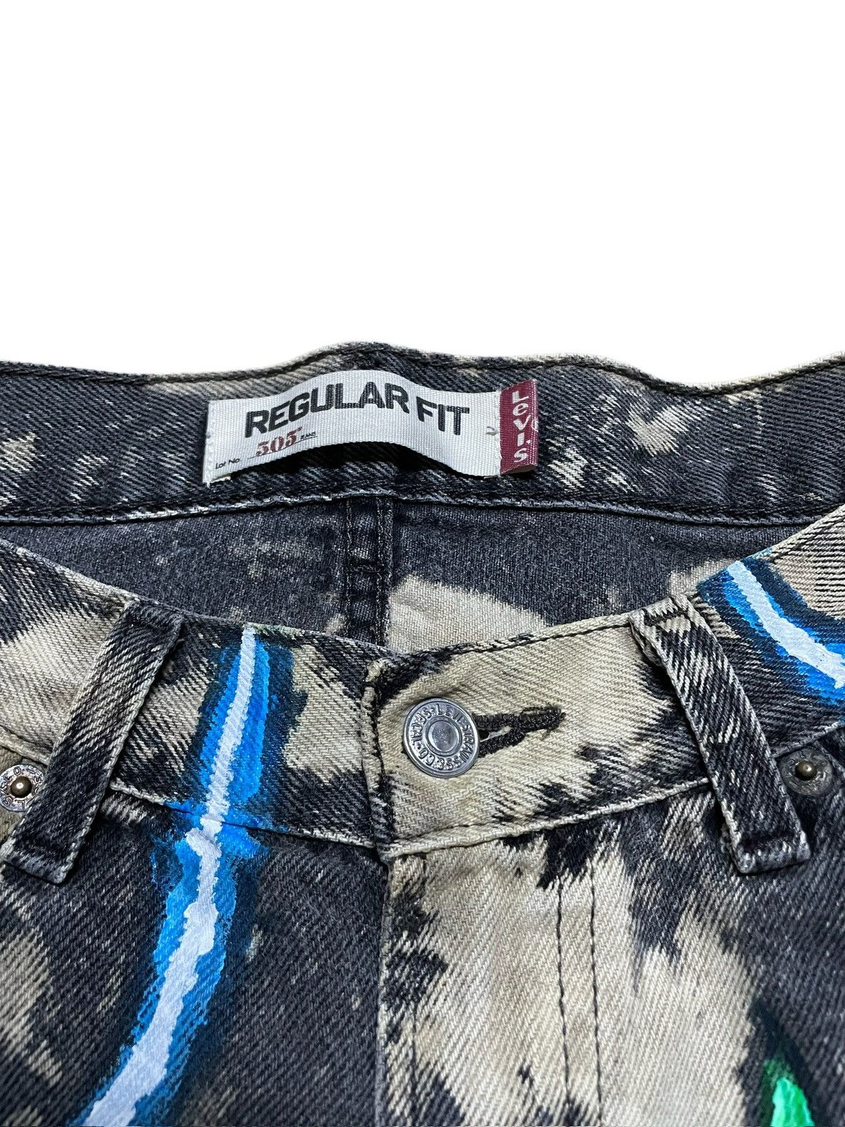 Levi's 1 of 1 Custom handpaint Levis 505 Jeans Size US 33 - 6 Thumbnail