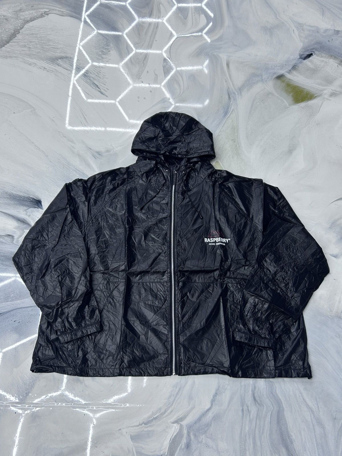 The GV Gallery GV Gallery Raspberry Crinkle Zip Up Jacket Black Size M Size US M / EU 48-50 / 2 - 1 Thumbnail