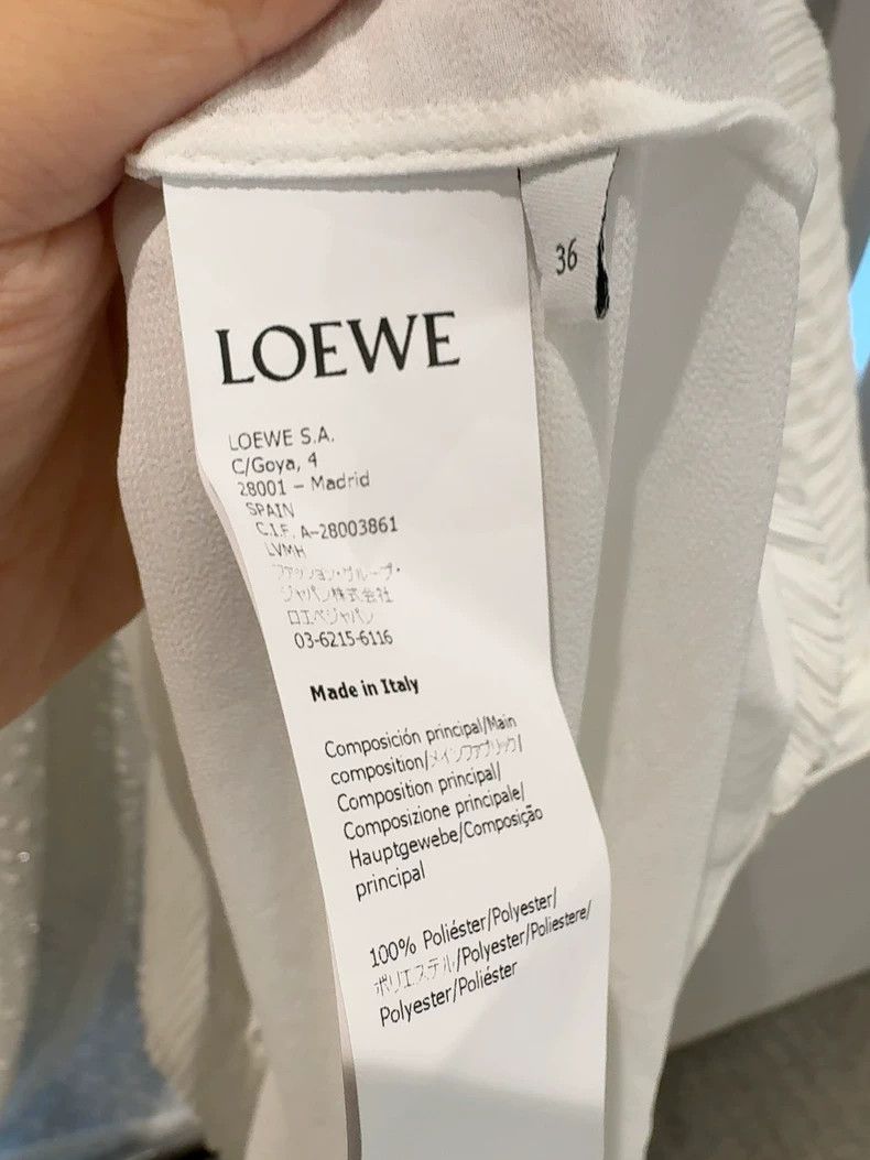 Loewe LOEWE White pleated suspenders Size XXS / US 00 / IT 34 - 5 Thumbnail