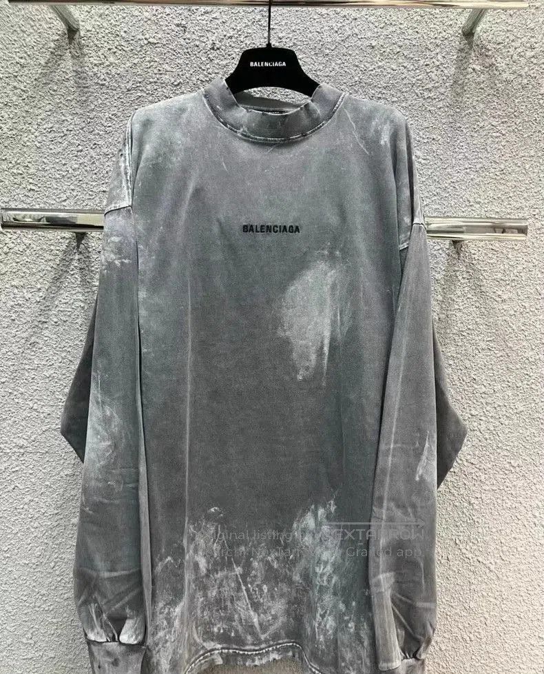 Balenciaga Balenciaga 25 Washed Gray Embroidered T-shirt. Size US XS / EU 42 / 0 - 1 Thumbnail