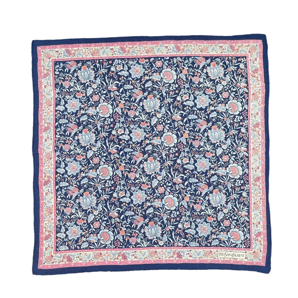 Yves Saint Laurent Yves Saint Laurent Floral Abstract Scarf Size ONE SIZE - 3 Thumbnail