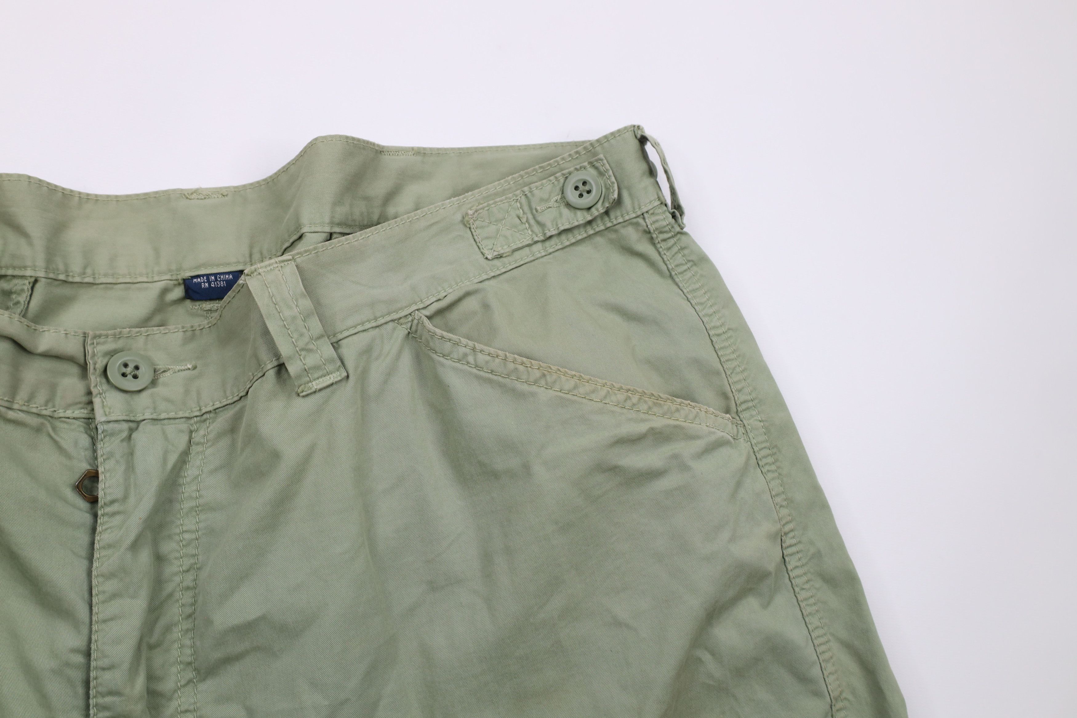Ralph Lauren × Vintage Vintage 90s Ralph Lauren Military Wide Leg Cargo Pants Green Size US 40 / EU 56 - 9 Thumbnail