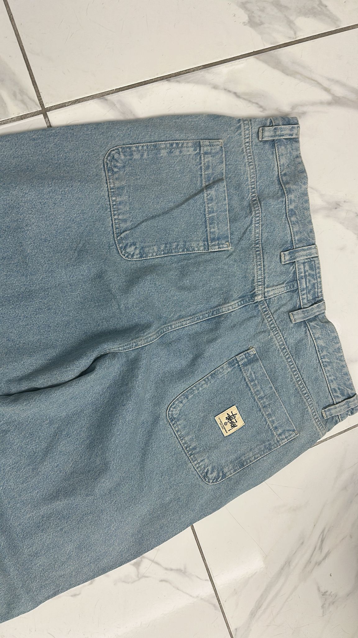Stussy × Vintage Stussy Double Knee Work Pant Light Blue Size 38 Size US 38 / EU 54 - 2 Thumbnail