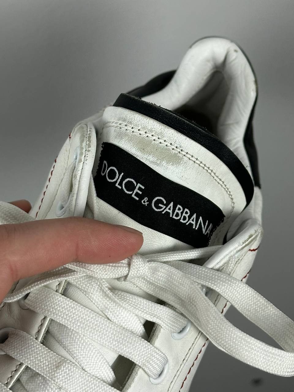 Dolce & Gabbana Dolce & Gabbana Portofino White Sneakers Luxury Leather Size US 10 / EU 43 - 7 Thumbnail