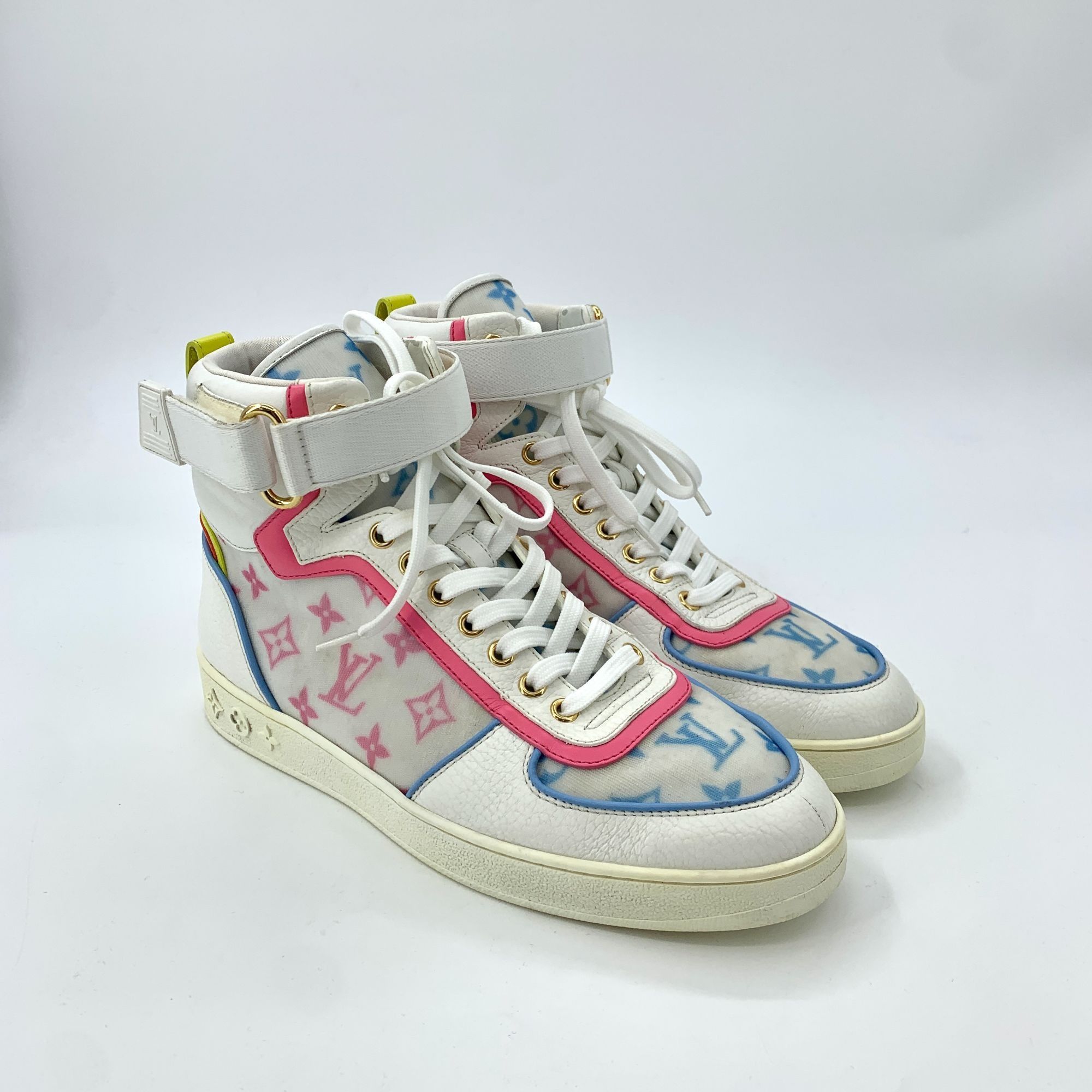 Louis Vuitton Louis Vuitton Color-Blocked Monogram Logo High-Top Sneakers Size US 9.5 / IT 39.5 - 1 Thumbnail