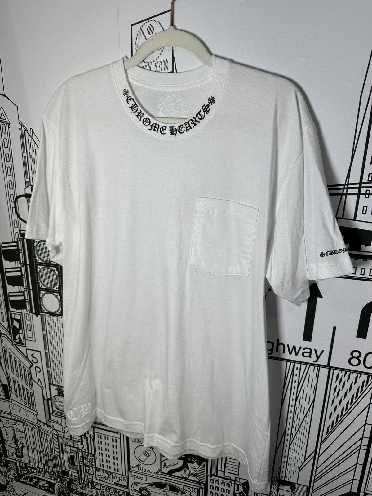 Chrome Hearts Chrome Hearts Neck Logo Tee Large White Size US L / EU 52-54 / 3 - 2 Thumbnail