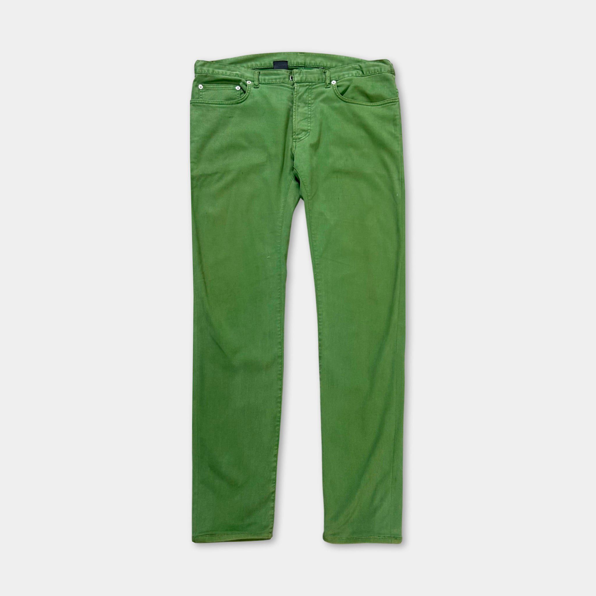 Dior Dior Homme by Hedi Slimane Green Denim Jeans Size US 29 - 1 Thumbnail