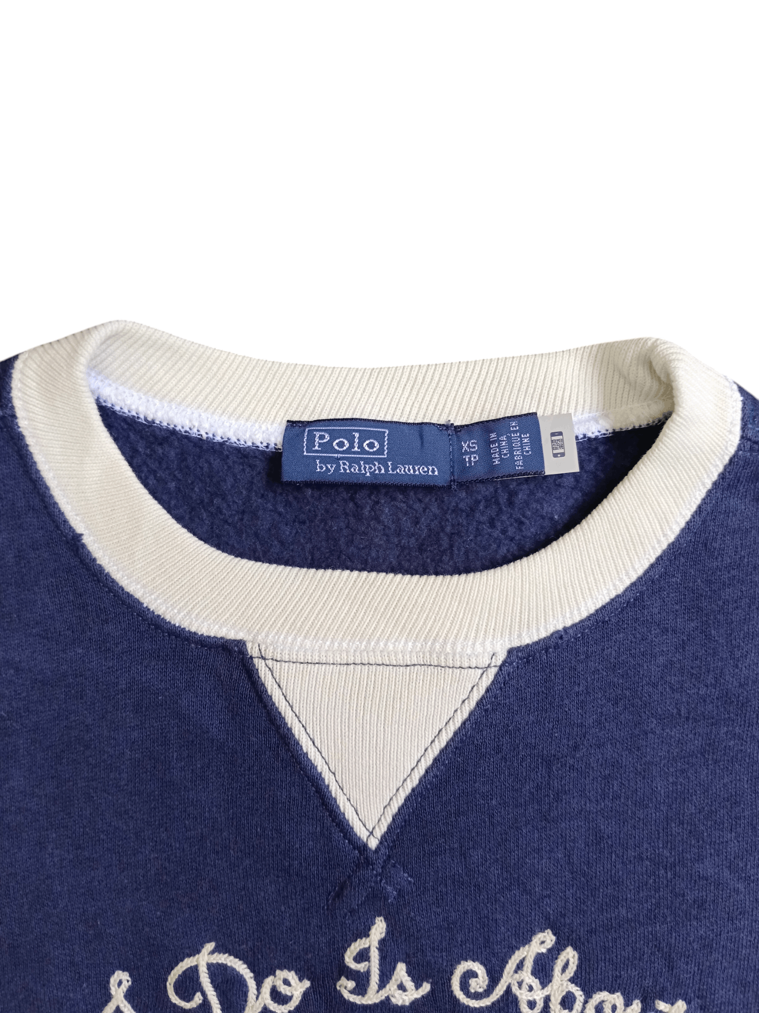 Polo Ralph Lauren Ralph Lauren Chain-Stitched-Quote Fleece Sweatshirt Size XS / US 0-2 / IT 36-38 - 6 Thumbnail