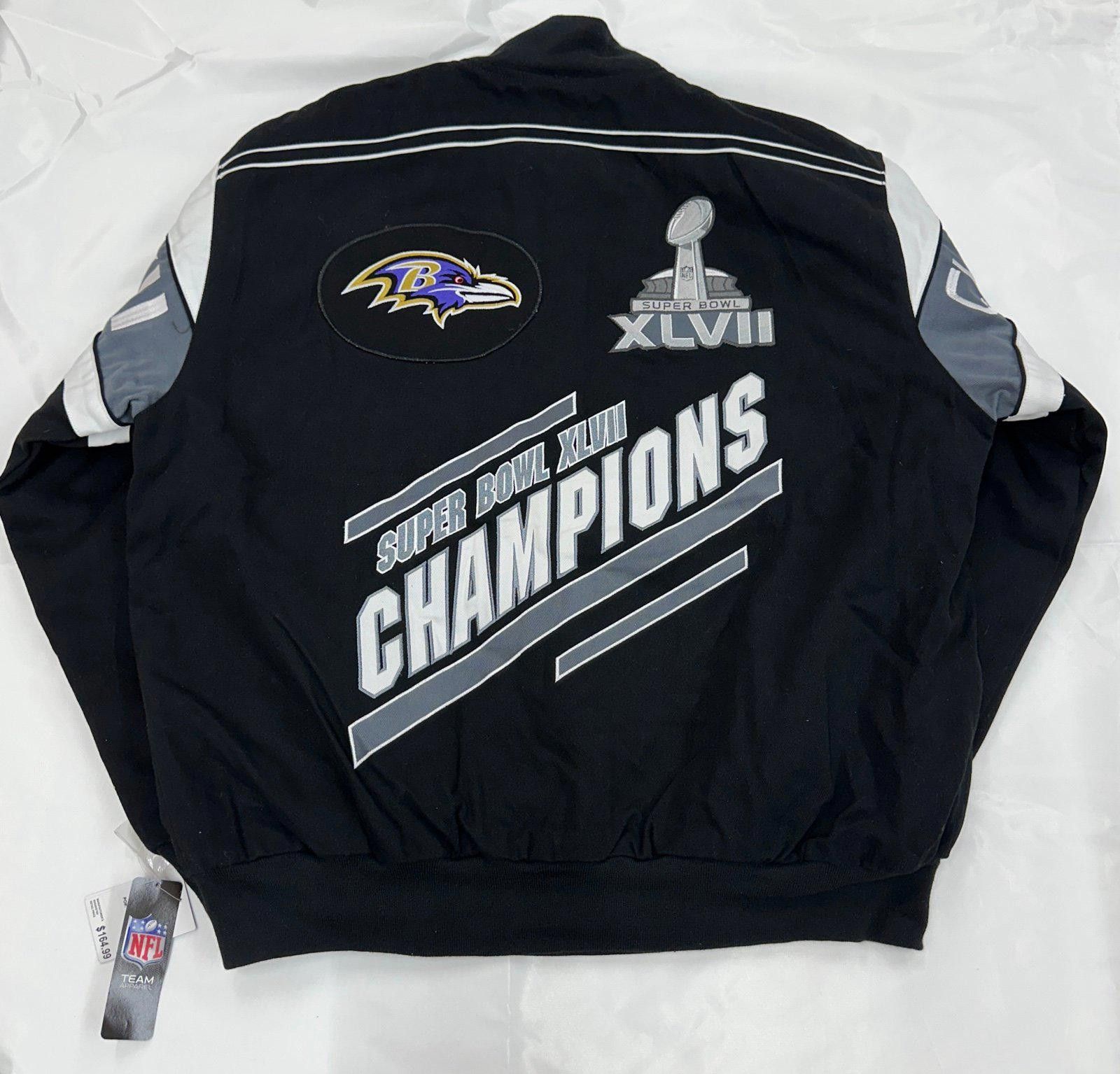 NFL Baltimore Ravens XLVII Champions NFL Jacket XXL 29x30.5 Size US XXL / EU 58 / 5 - 2 Thumbnail