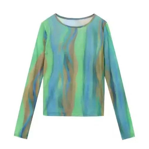 VIBE Watercolour Mesh Long Sleeve Top Size US L / EU 52-54 / 3 - 1 Thumbnail
