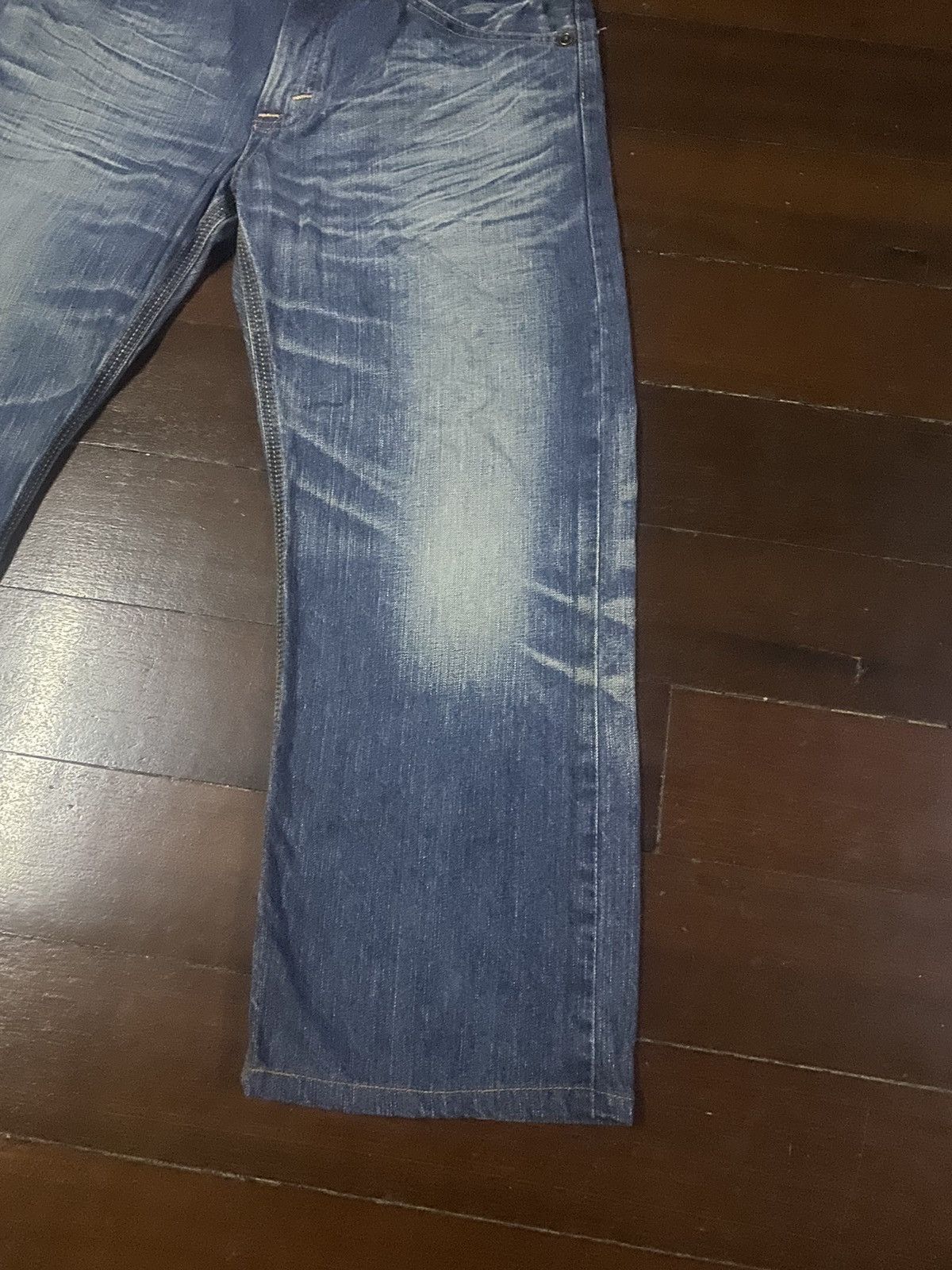 Ed Hardy × Edwin Fire design EDWIN exclusive vintage mud wash clawmark Size US 39 - 11 Thumbnail