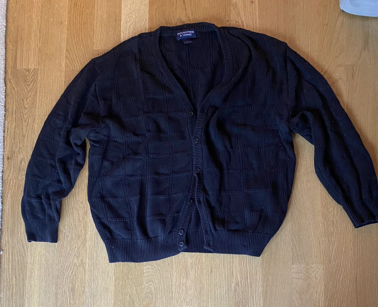 Roundtree & Yorke Vintage Black Cardigan Size US XL / EU 56 / 4 - 1 Thumbnail
