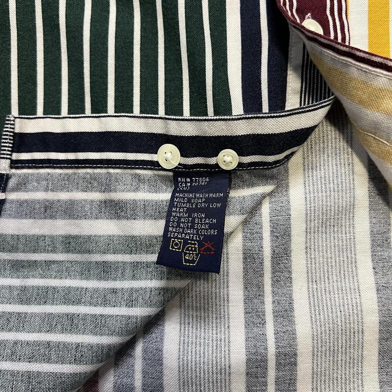 Tommy Hilfiger × Vintage Vintage 00s Y2K Tommy Hilfiger Striped Button Up Shirt Crest Size US M / EU 48-50 / 2 - 8 Thumbnail