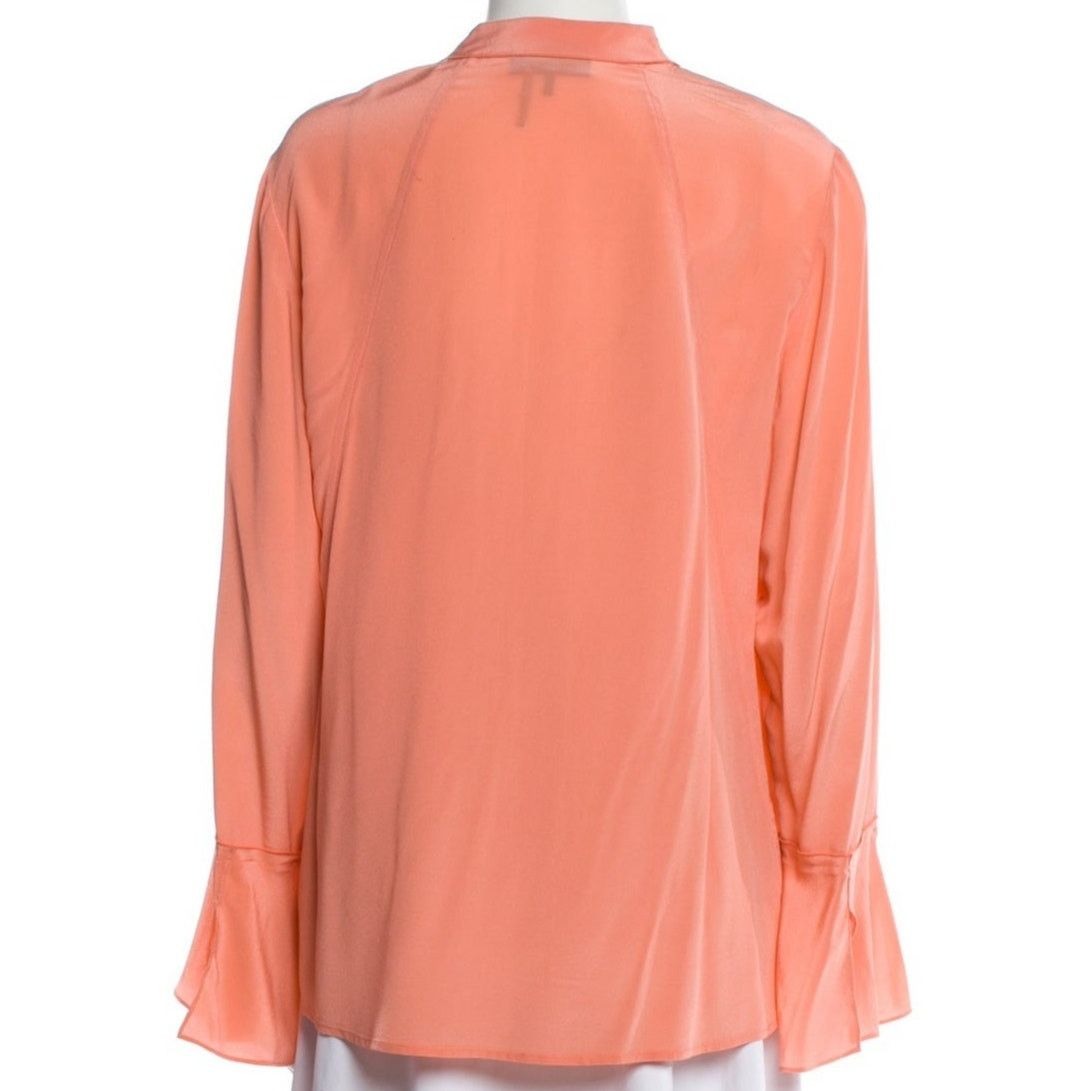 Donna Karan Vintage Donna Karan Peachy Silk Blouse M Size M / US 6-8 / IT 42-44 - 3 Thumbnail