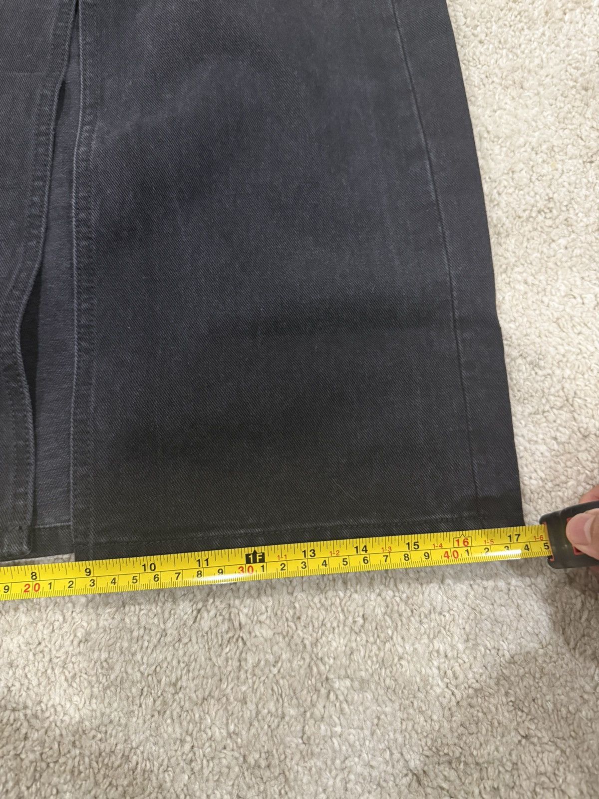 MUSINSA Musinsa Standard Denim Midi Skirt Washed Black sz XS Size 24" / US 00 / IT 34 - 9 Thumbnail