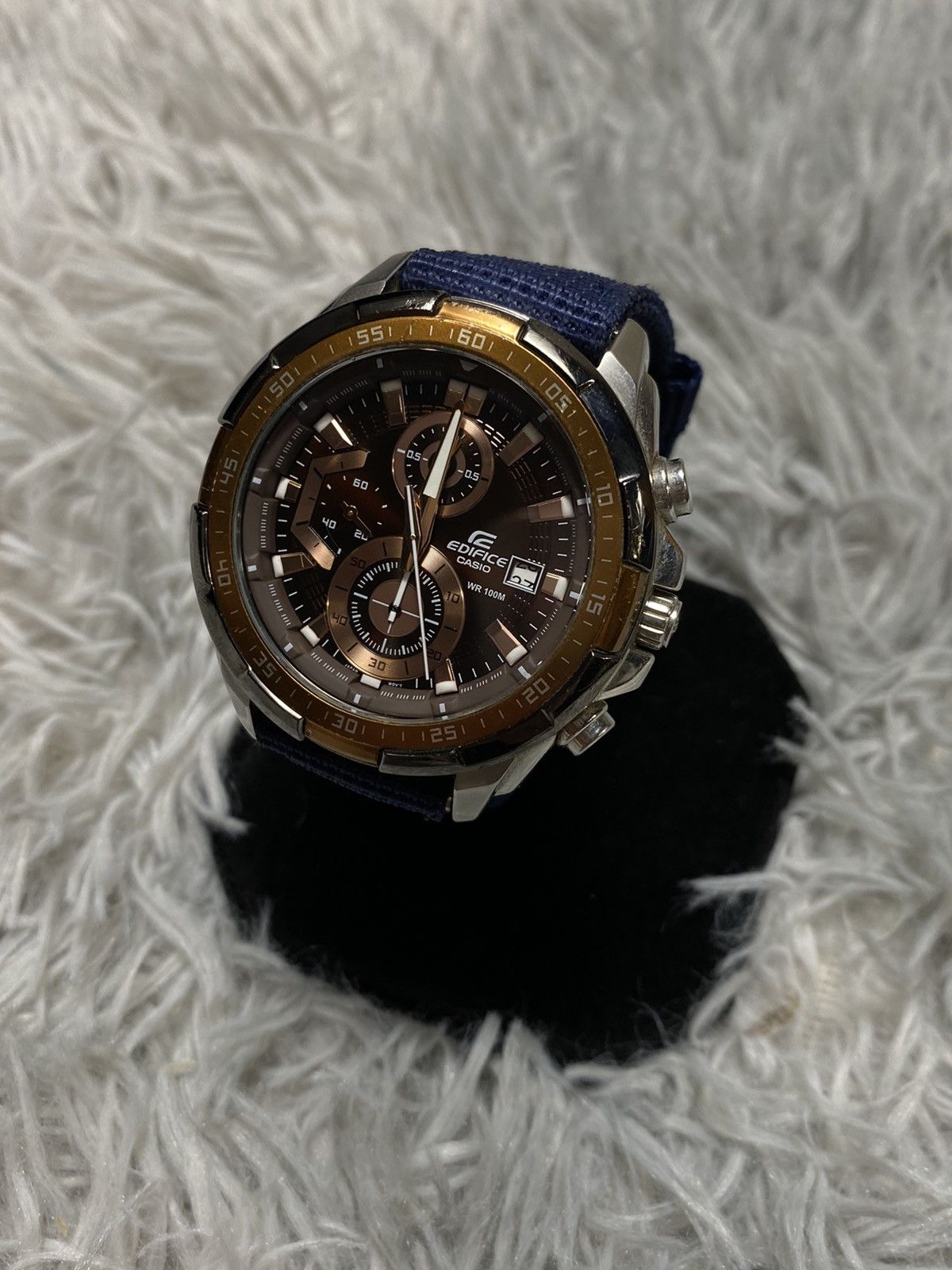 Casio × Edifice Japan × Japanese Brand Casio Edifice Copper Dial, Blue Strap – Japanese Brand Size ONE SIZE - 8 Thumbnail