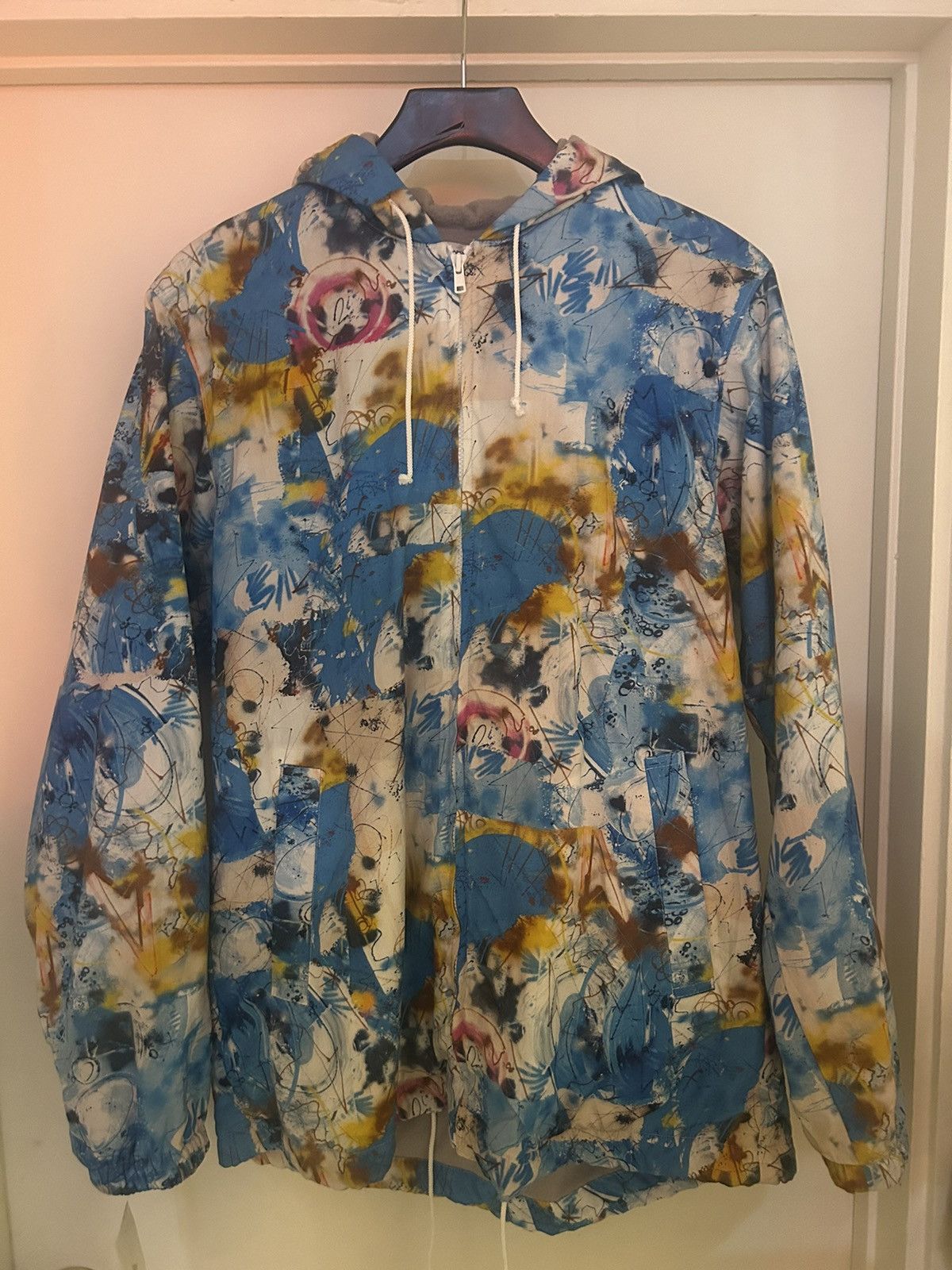 image of Comme Des Garcons Crg Futura Blue Jacket, Men's (Size Medium)