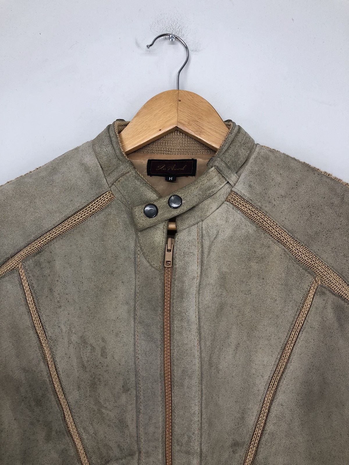 Leather Vintage J,n Award Cowhide Suede Leather Biker Knit Jacket Size US M / EU 48-50 / 2 - 7 Thumbnail