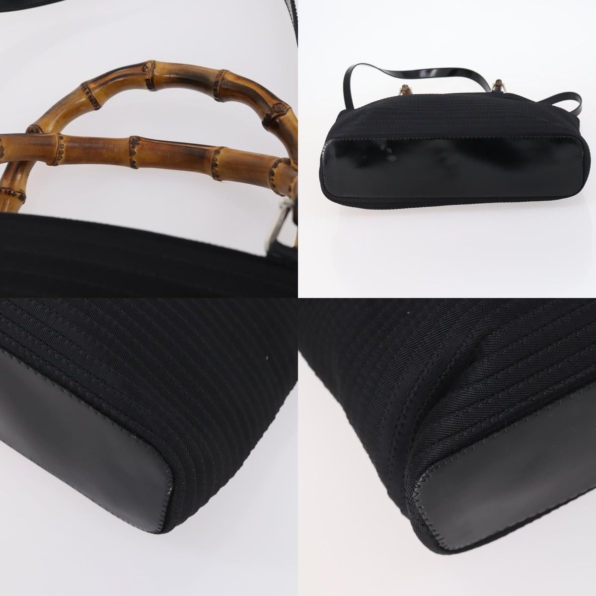 Gucci GUCCI Bamboo Hand Bag Nylon Black Size ONE SIZE - 10 Thumbnail