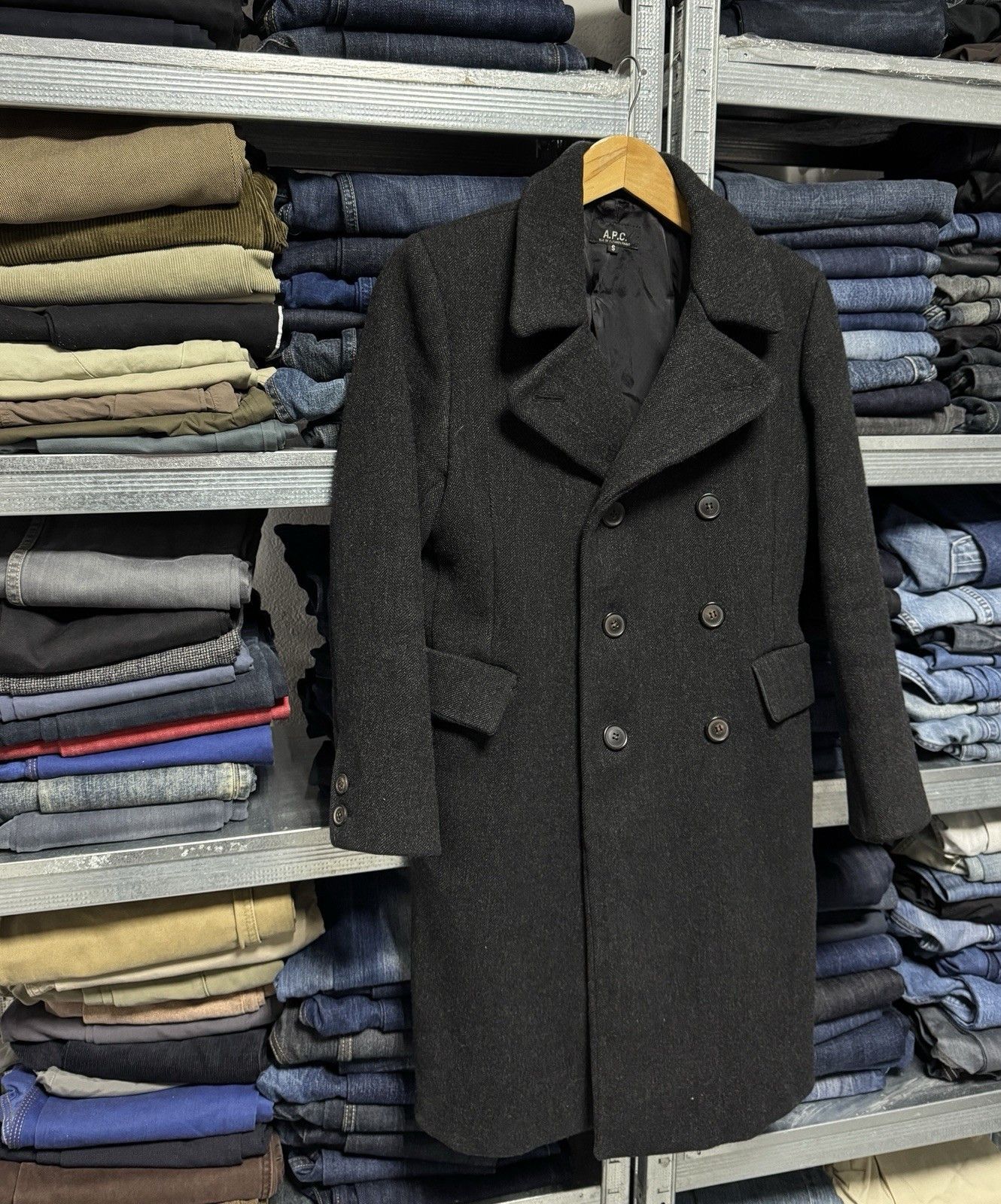 A.P.C. A.P.C. APC Double Breasted Wool Women’s Vintage Pea Coat Size S / US 4 / IT 40 - 2 Thumbnail