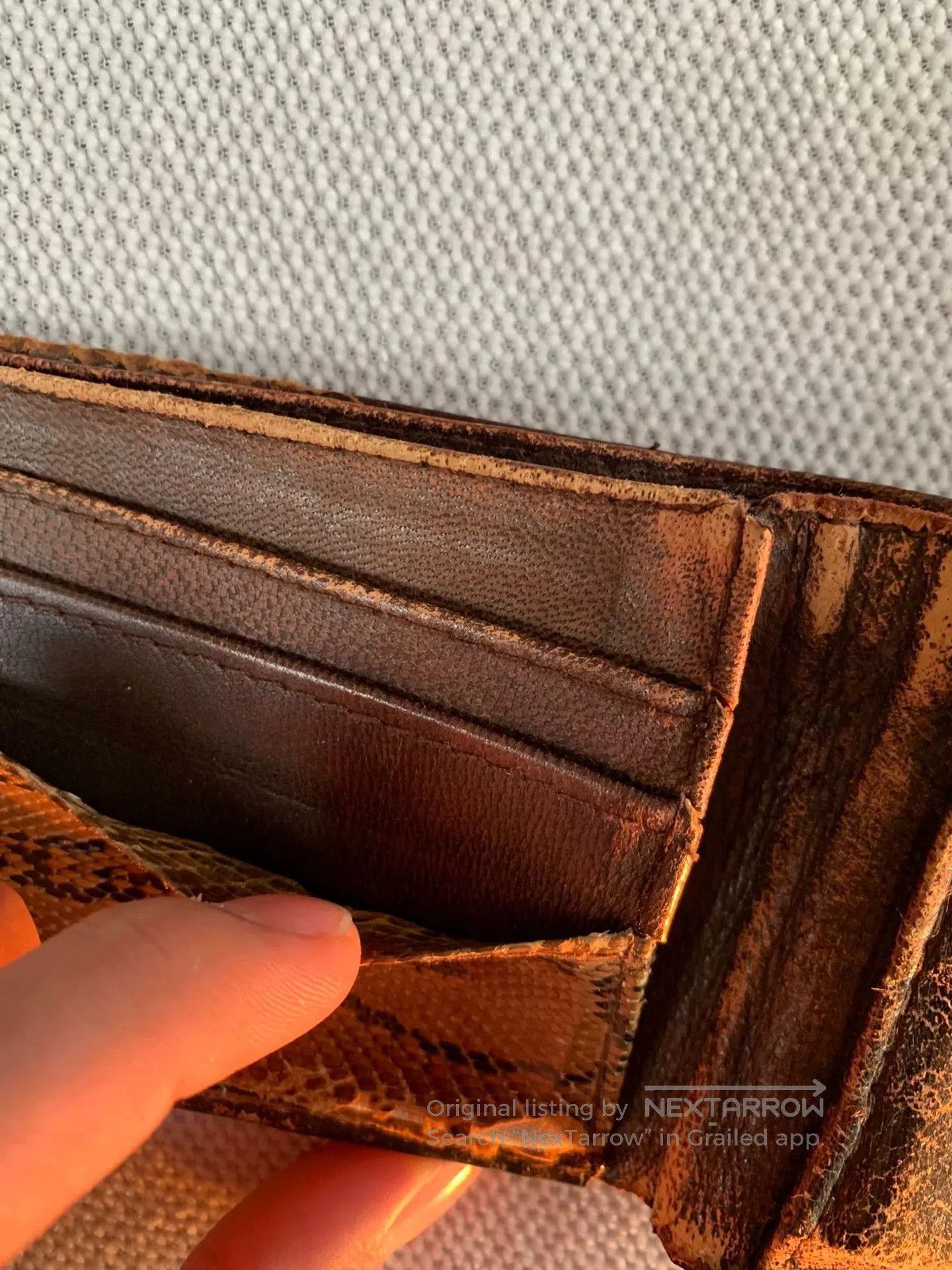 KMRii Snake Print Leather Studded Gem Wallet. Size ONE SIZE - 6 Thumbnail