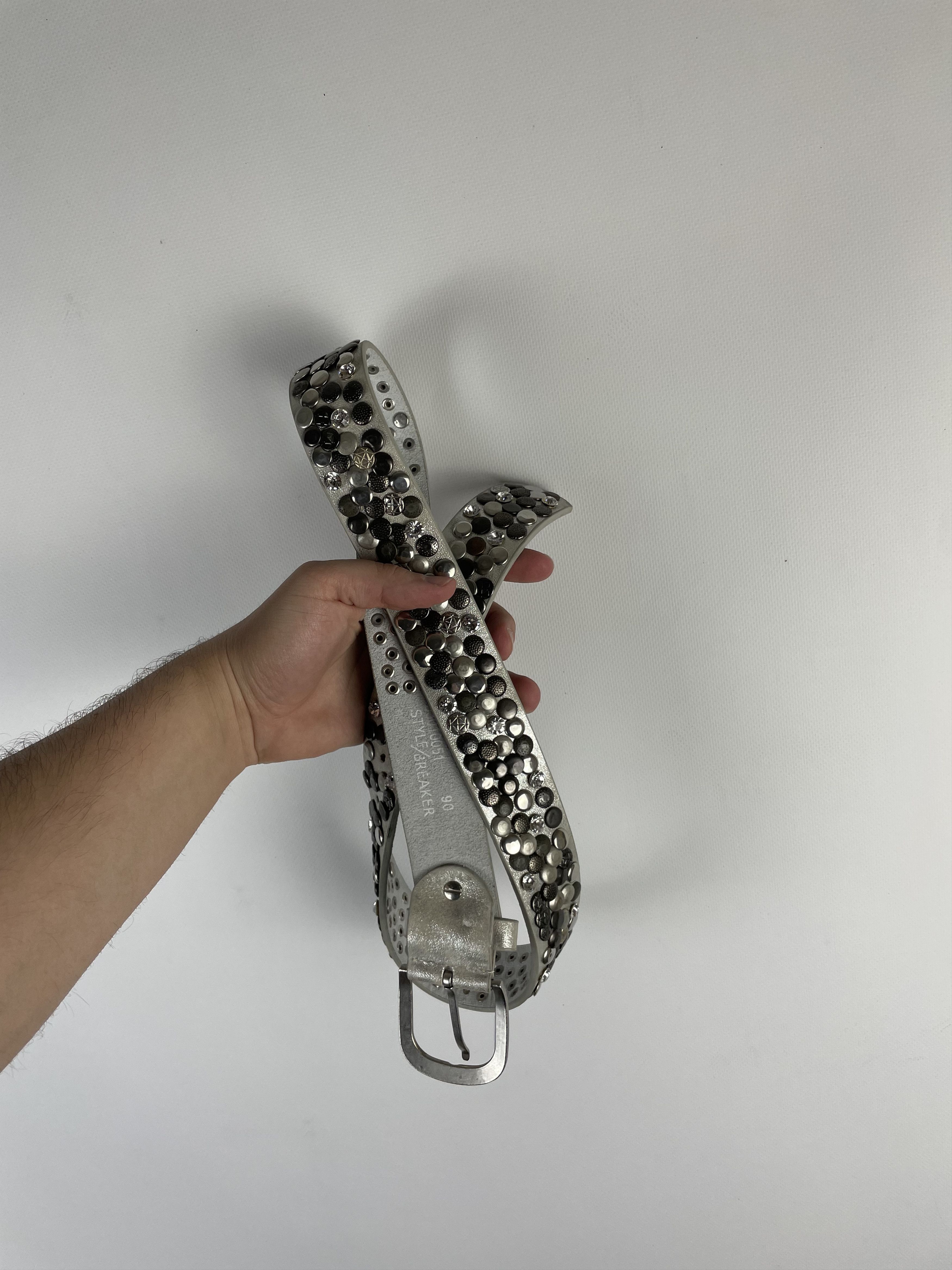 Other Vintage Leather belt Avant Garde Style Y2k Size ONE SIZE - 6 Thumbnail