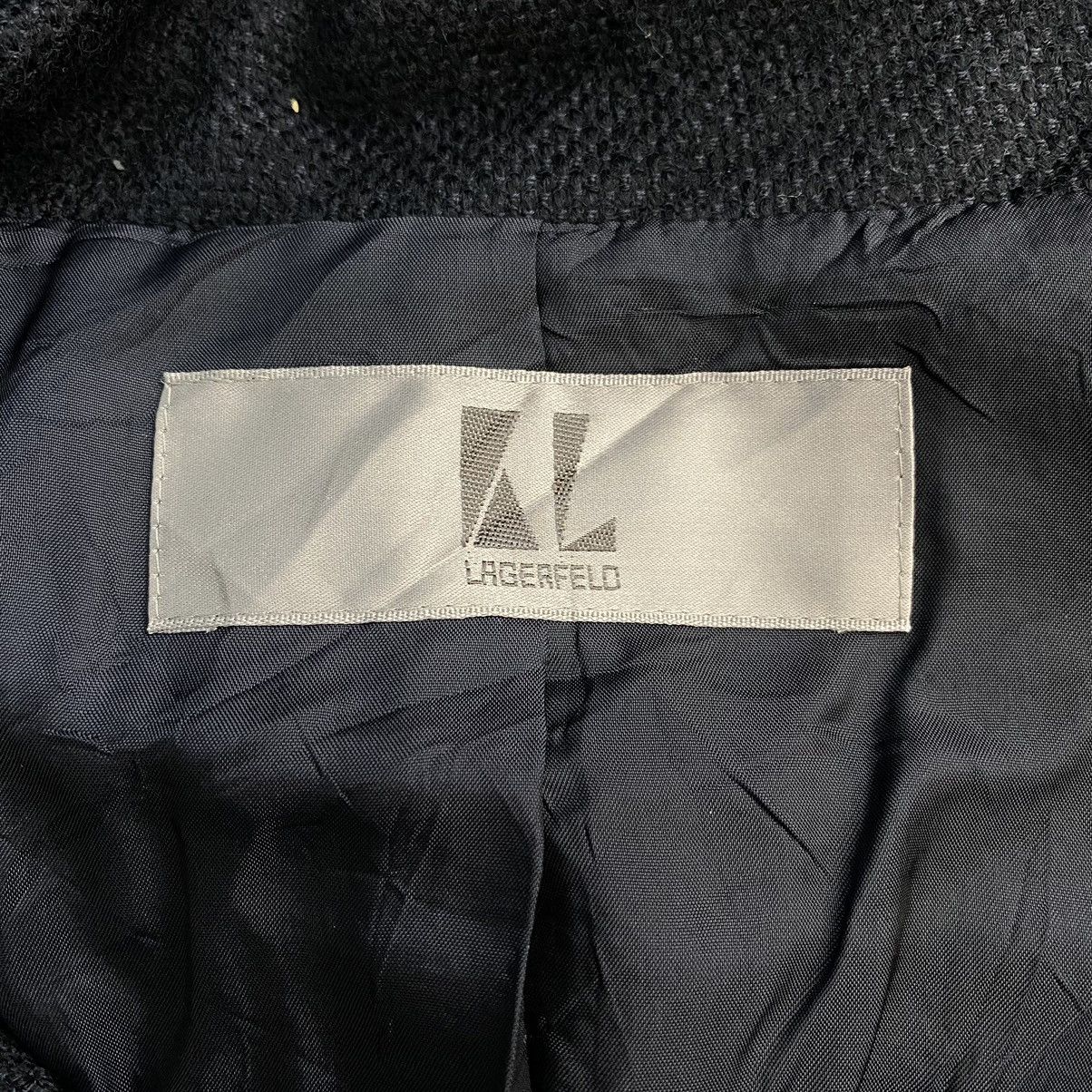 Designer × Karl Lagerfeld KARL LAGERFELD Germany Designer Blue Wool Coat Size S / US 4 / IT 40 - 3 Thumbnail