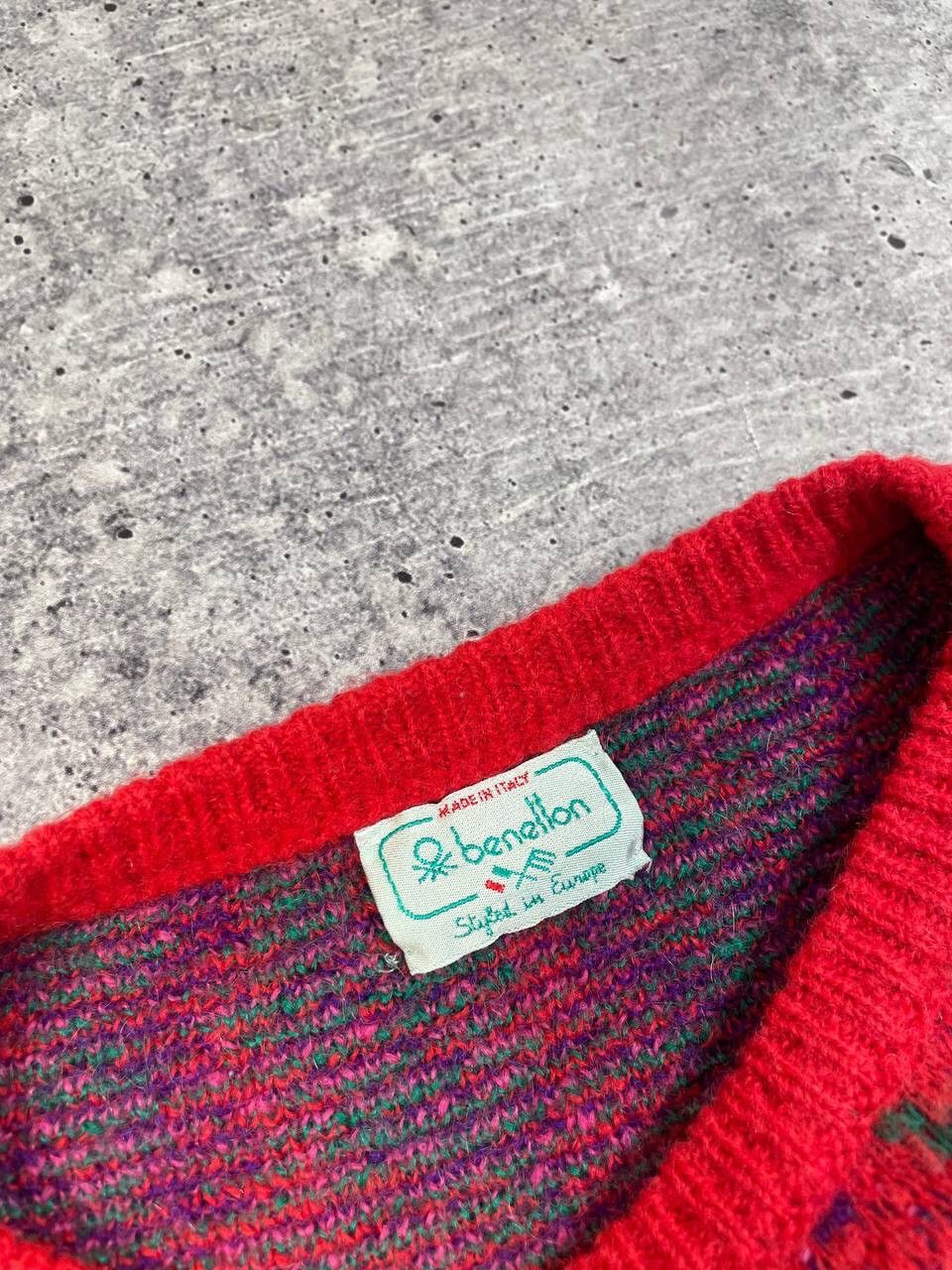 Benetton Vintage Benetton Aztec Wool Mohair Sweater Y2K Size US M / EU 48-50 / 2 - 5 Thumbnail