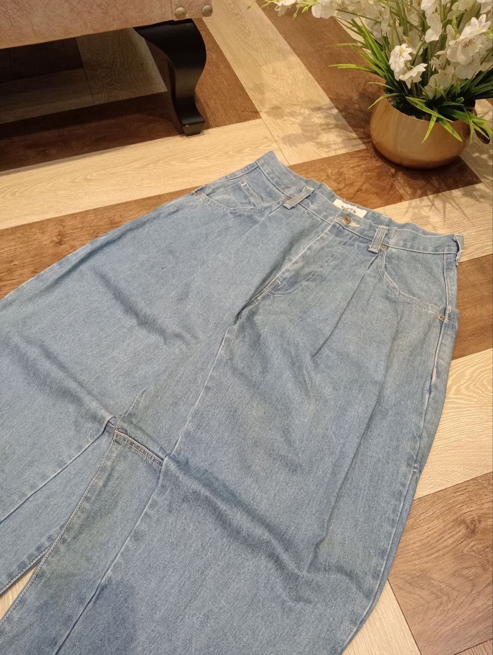 Issey Miyake RARE ZUCCA BY ISSEY MIYAKE BALLOON BAGGY BLUE DENIM PANTS Size US 31 - 5 Thumbnail