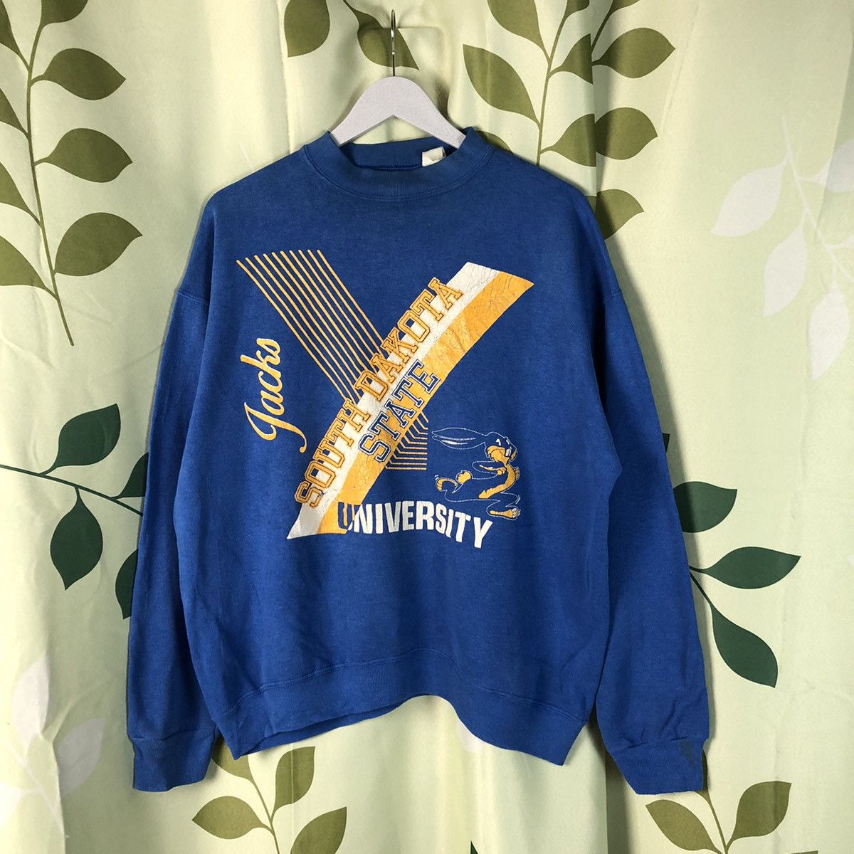 Vintage South Dakota State University vintage Blue Sweatshirt #7416 Size US L / EU 52-54 / 3 - 1 Thumbnail