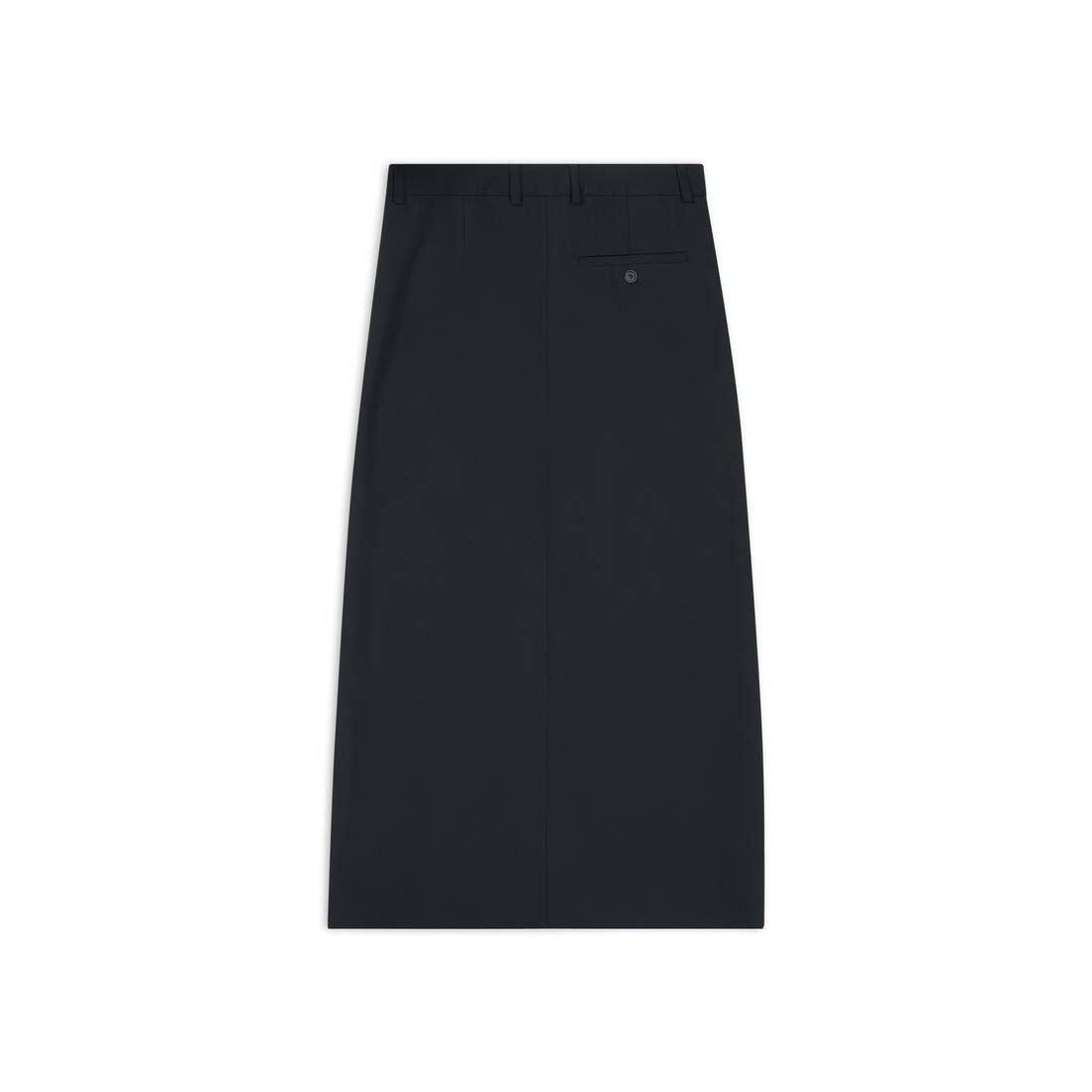 Balenciaga o1w1db10625 Slit Tailored Skirt in Black Size 27" / US 4 / IT 40 - 6 Thumbnail