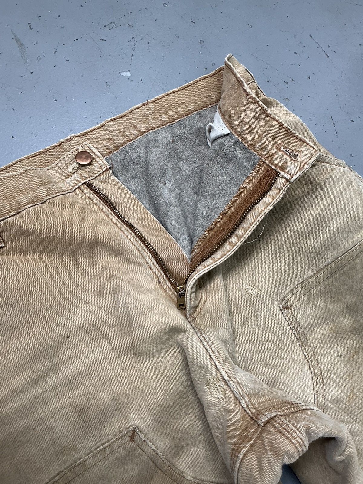 Carhartt Vintage sunfade Carhartt blanket line double knee denim Size US 34 / EU 50 - 8 Thumbnail