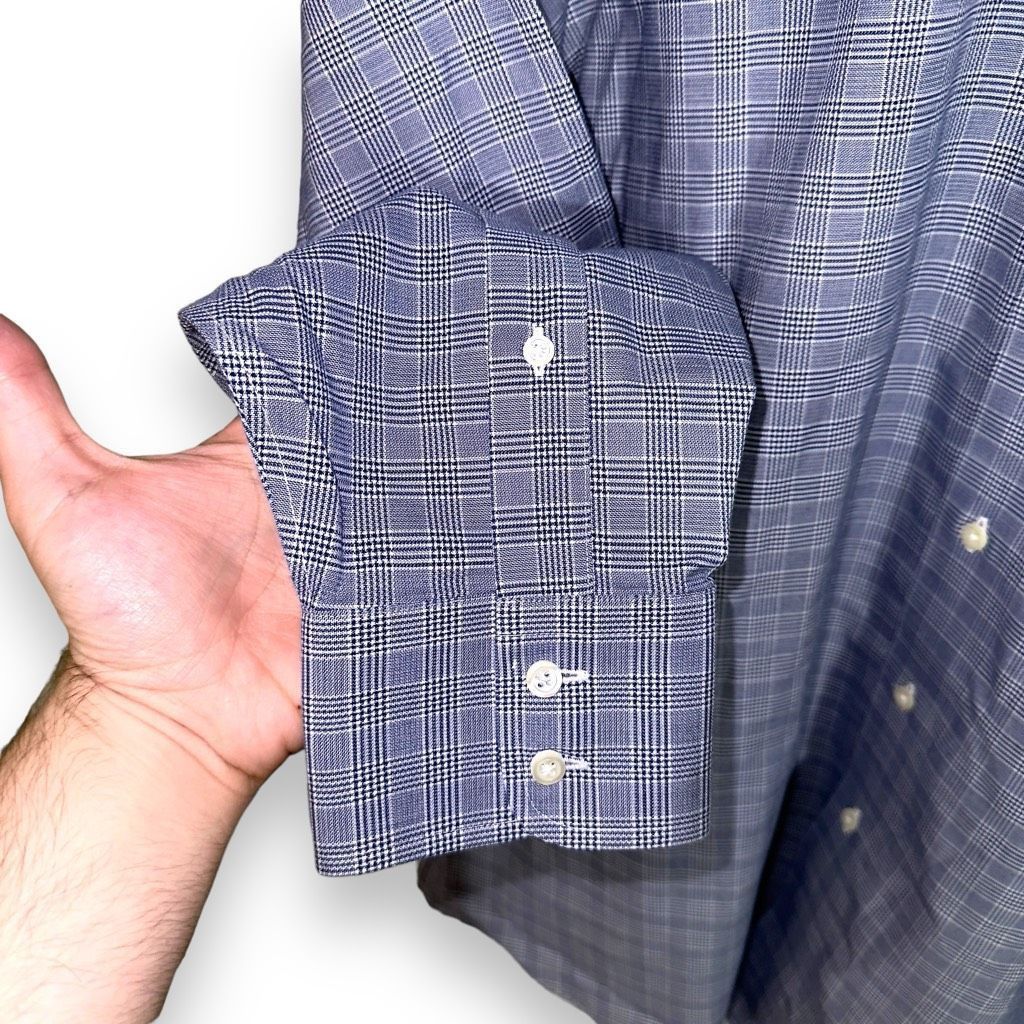 Brooks Brothers Brooks Brothers Navy Non-Iron Dress Shirt XL 17 33 Size US XL / EU 56 / 4 - 4 Thumbnail