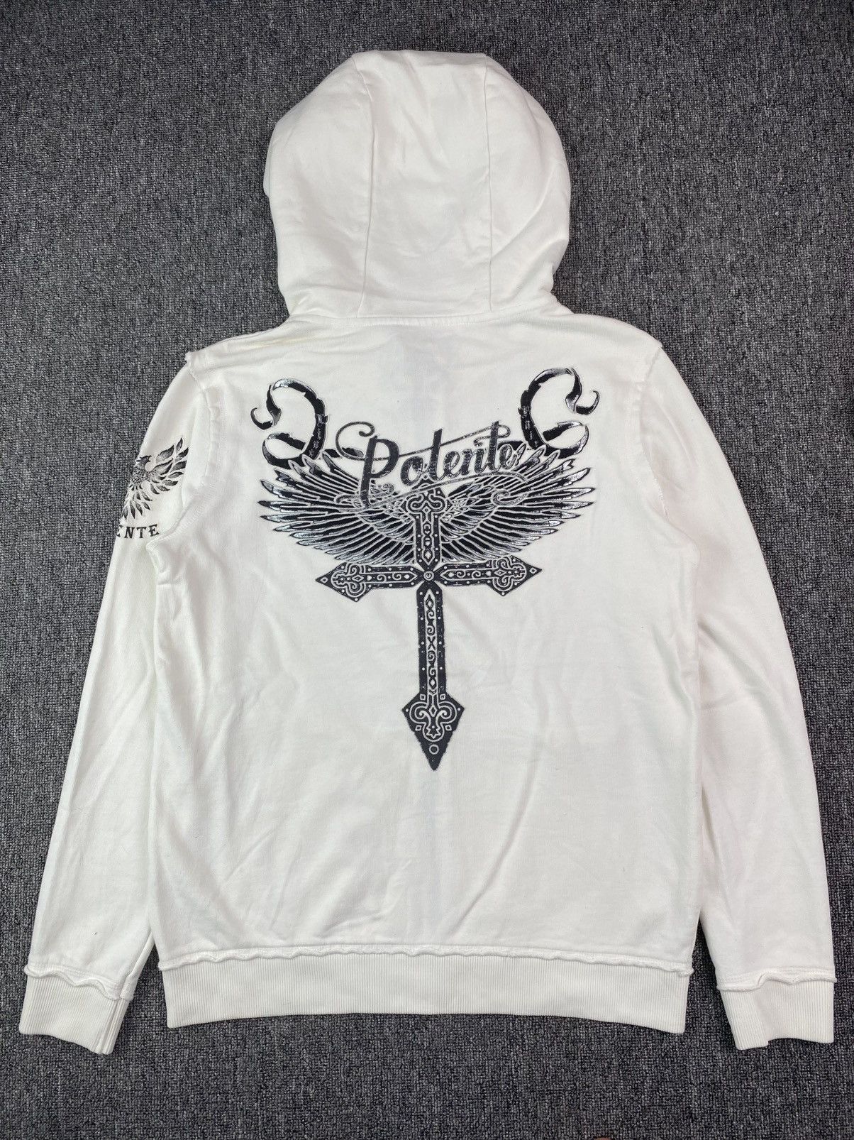 If Six Was Nine 2000s Prepotente Japan Distressed Poem Zip hoodie y2k style Size US M / EU 48-50 / 2 - 2 Thumbnail