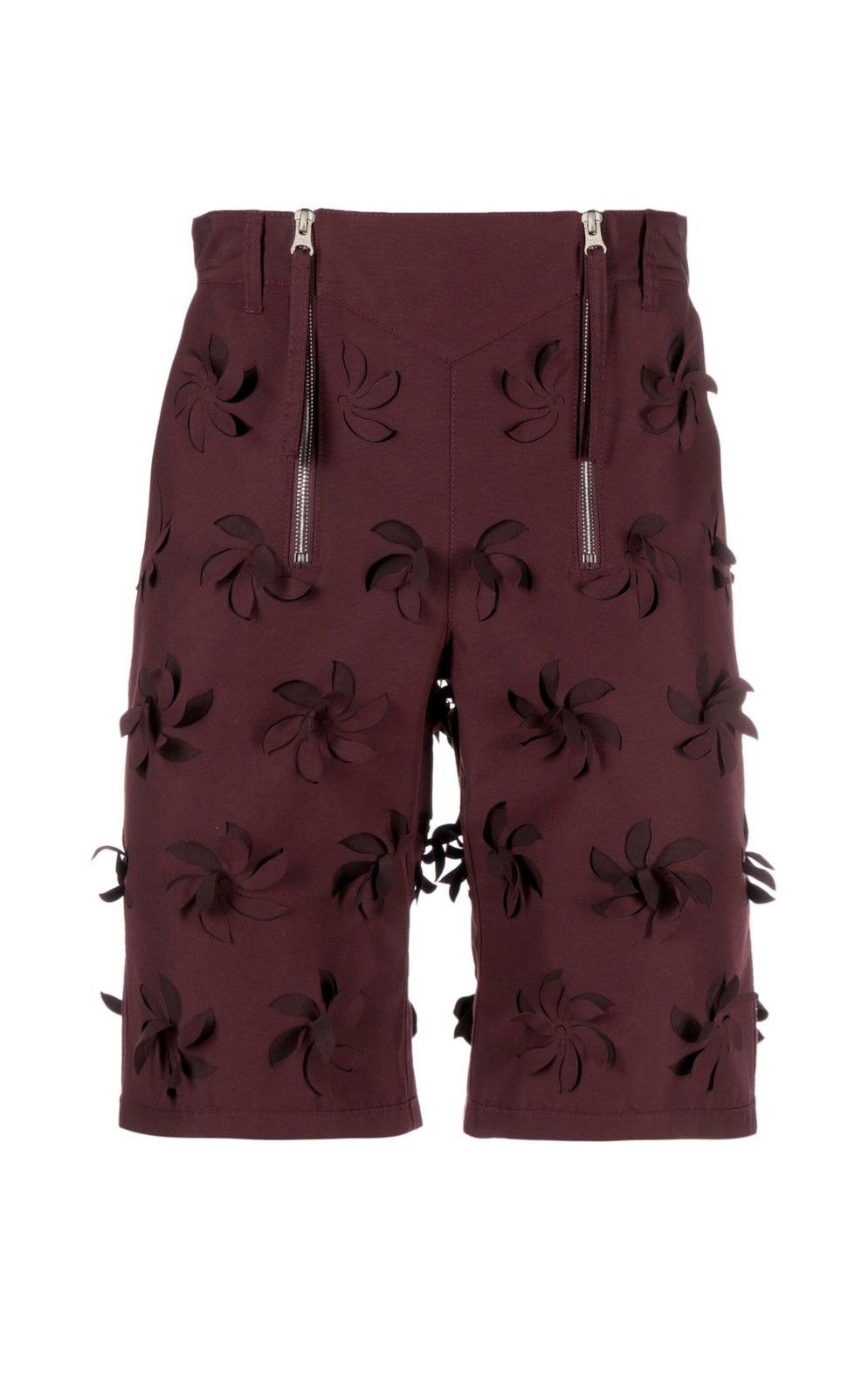 Juntae Kim JUNTAE KIM Red Floral-appliqué 🌺Bermuda Shorts Size US 30 / EU 46 - 6 Thumbnail