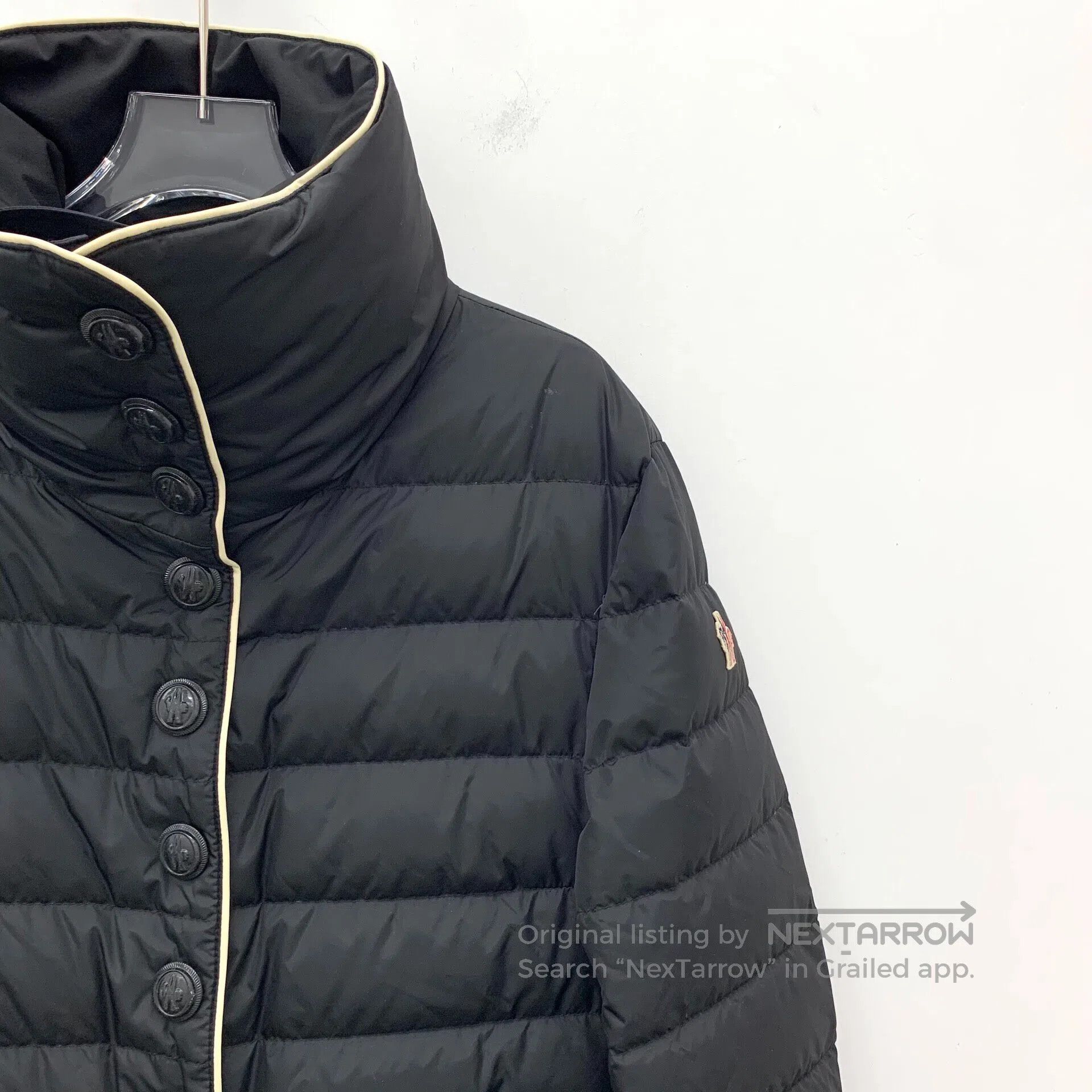 Moncler Moncler Black Logo Embroidered Stand Collar Single-Breaste Size S / US 4 / IT 40 - 3 Thumbnail