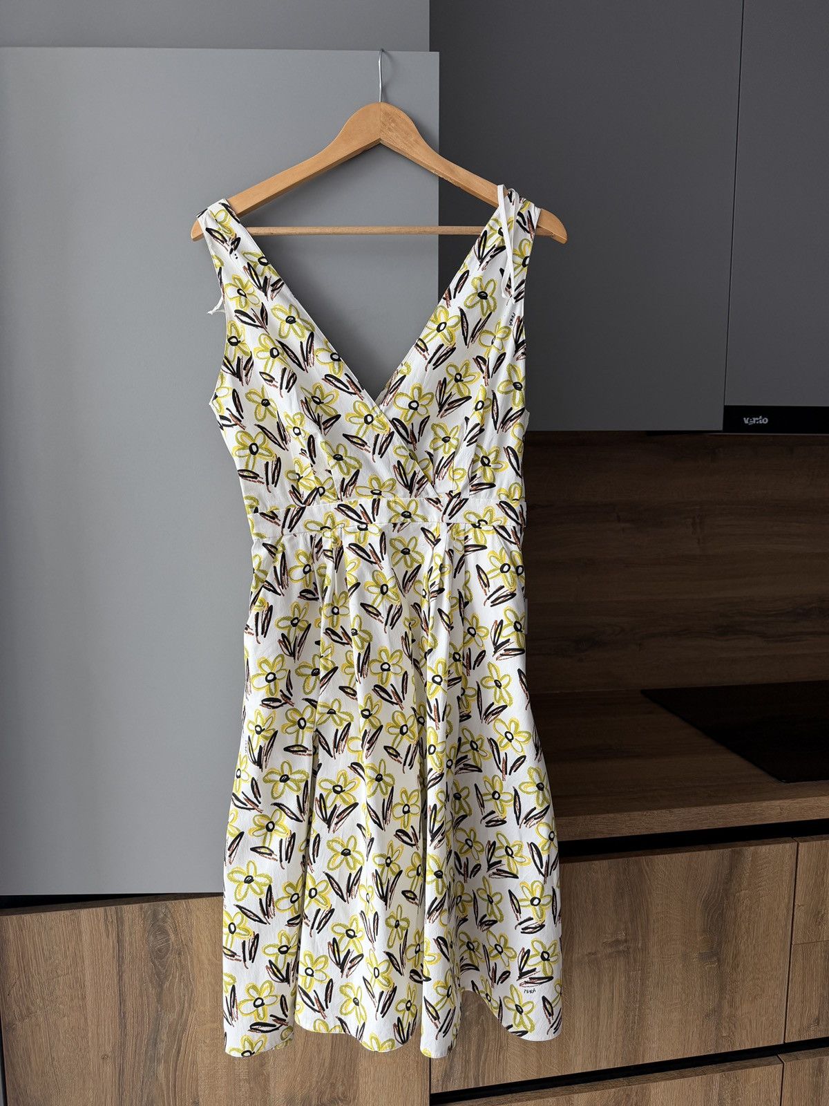 Prada Prada Floral Print Cotton Midi Dress Size S / US 4 / IT 40 - 1 Thumbnail