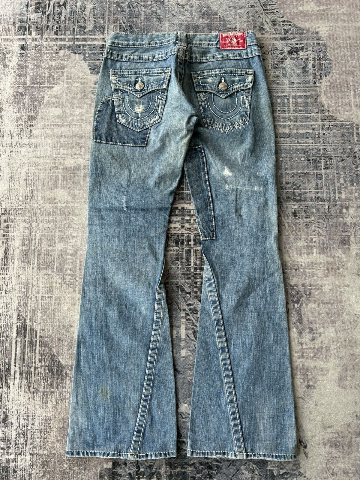 If Six Was Nine True Religion Flared Patchwork Jeans Size US 28 / EU 44 - 4 Thumbnail
