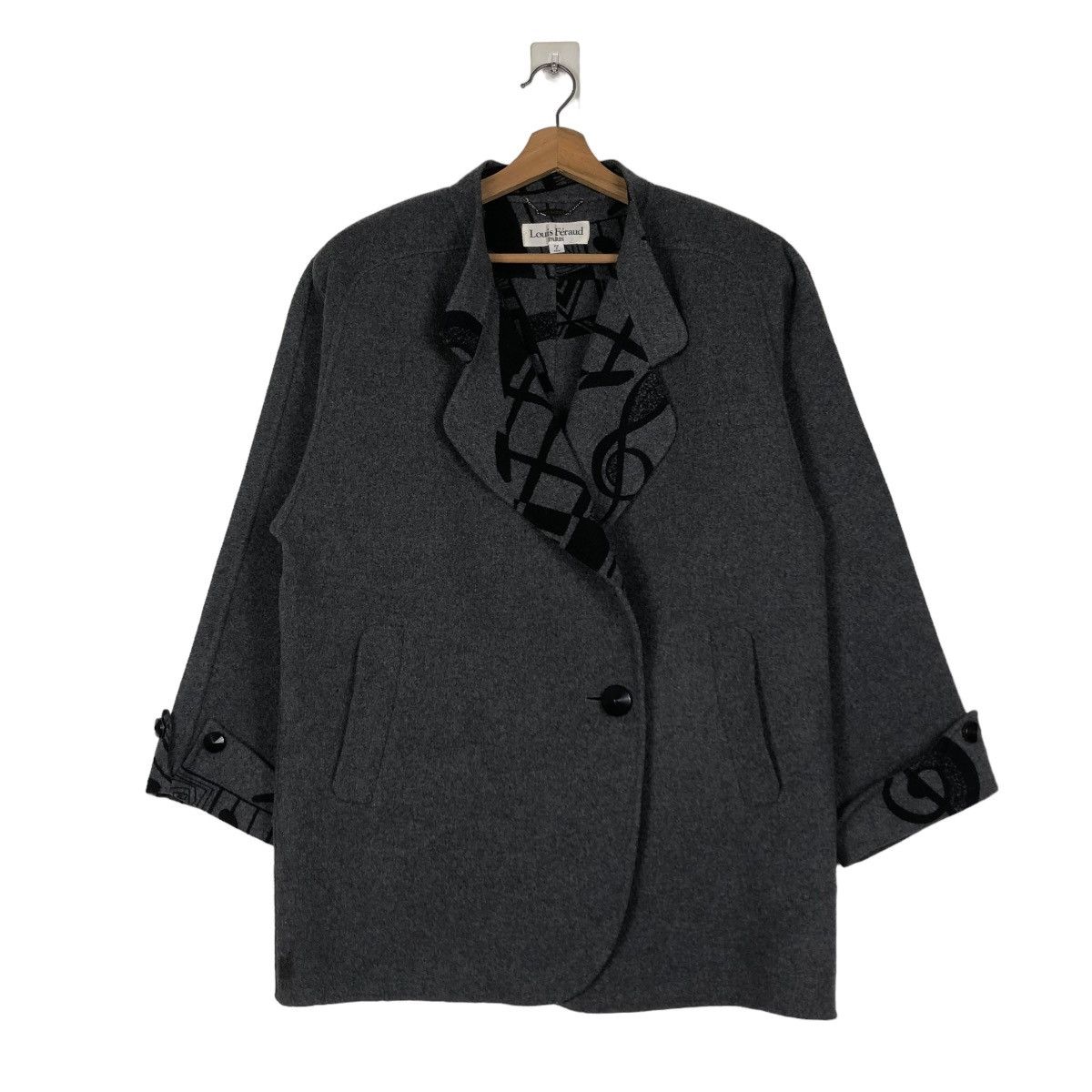 Designer × Japanese Brand × Louis Feraud 🔥WOOL JACKET OVER PRINT BLANKET LOUIS FERAUD PARIS Size US M / EU 48-50 / 2 - 3 Thumbnail
