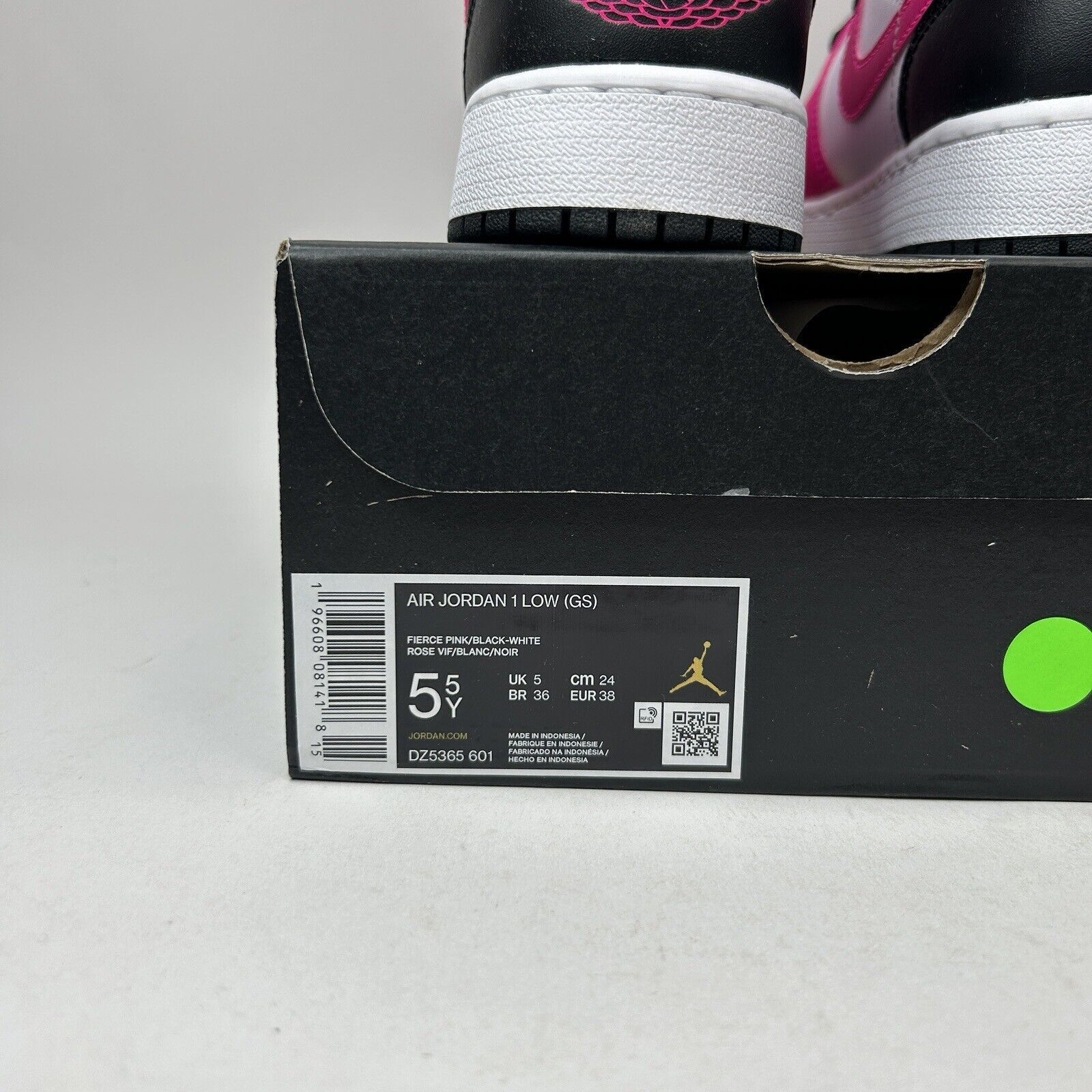 Jordan Brand Nike Air Jordan 1 Low GS “Fierce Pink" 2023 Size US 7 / IT 37 - 5 Thumbnail
