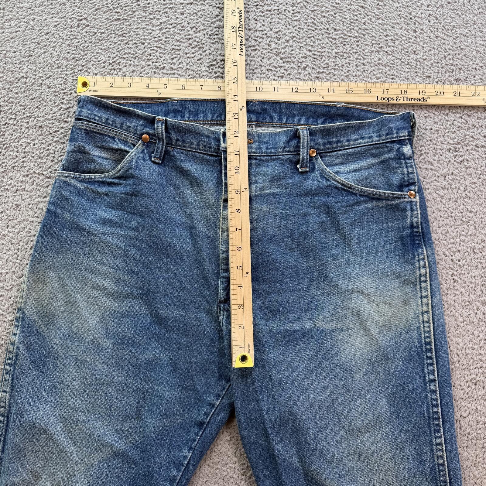 Wrangler Vintage Wrangler 13MWZ Jeans 38x31 Faded Y2K Cowboy Size US 38 / EU 54 - 3 Thumbnail