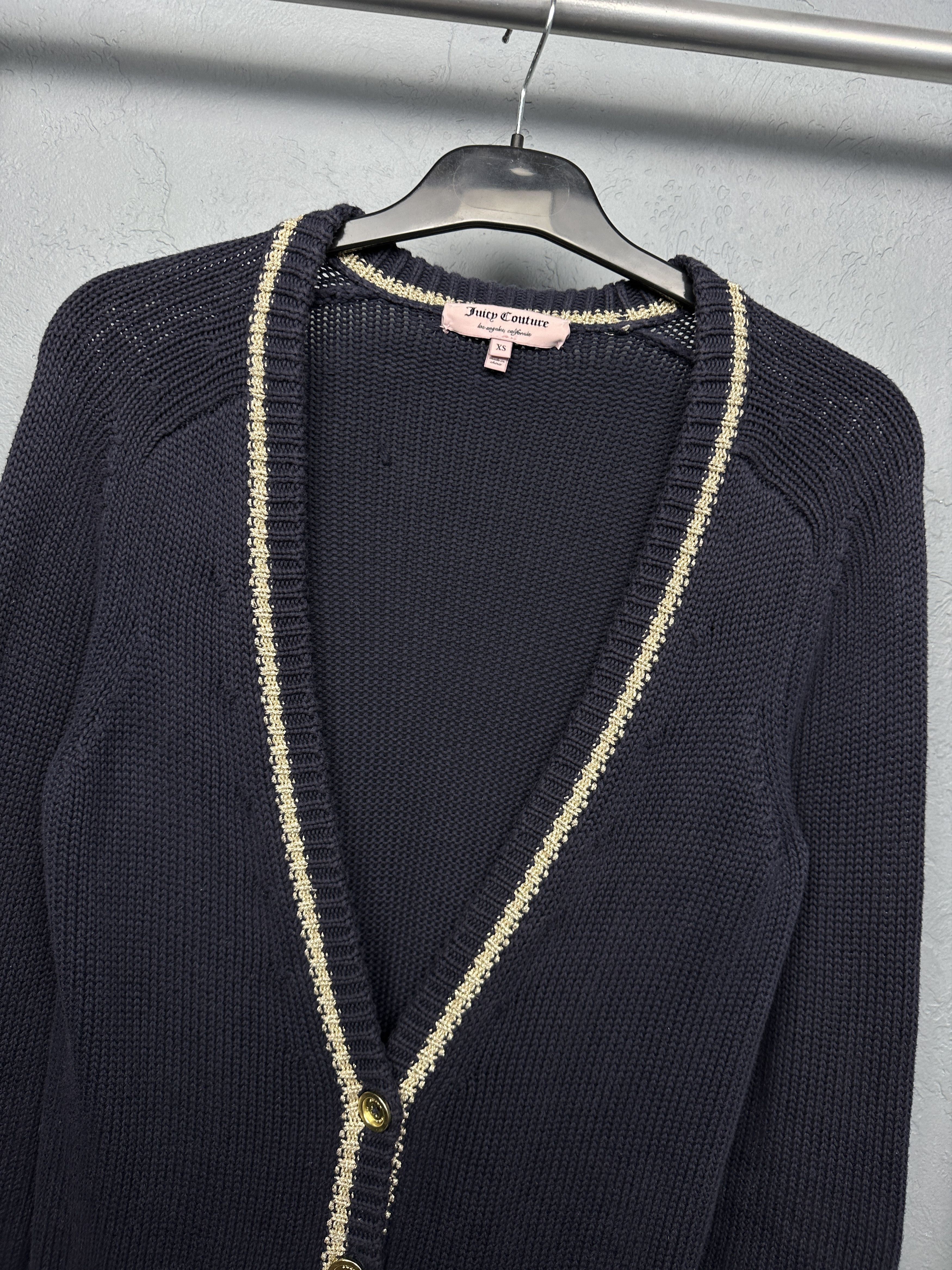 Juicy Couture Juicy Couture Womens Knit Cardigan Sweater Size XS / US 0-2 / IT 36-38 - 2 Thumbnail