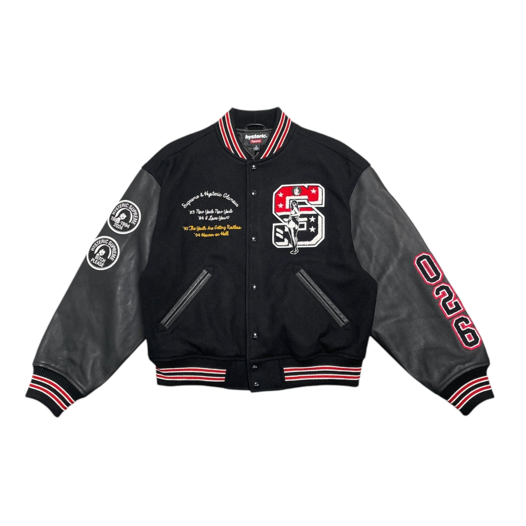Supreme Hysteric Glamour Varsity Jacket Black Size US M / EU 48-50 / 2 - 1 Thumbnail