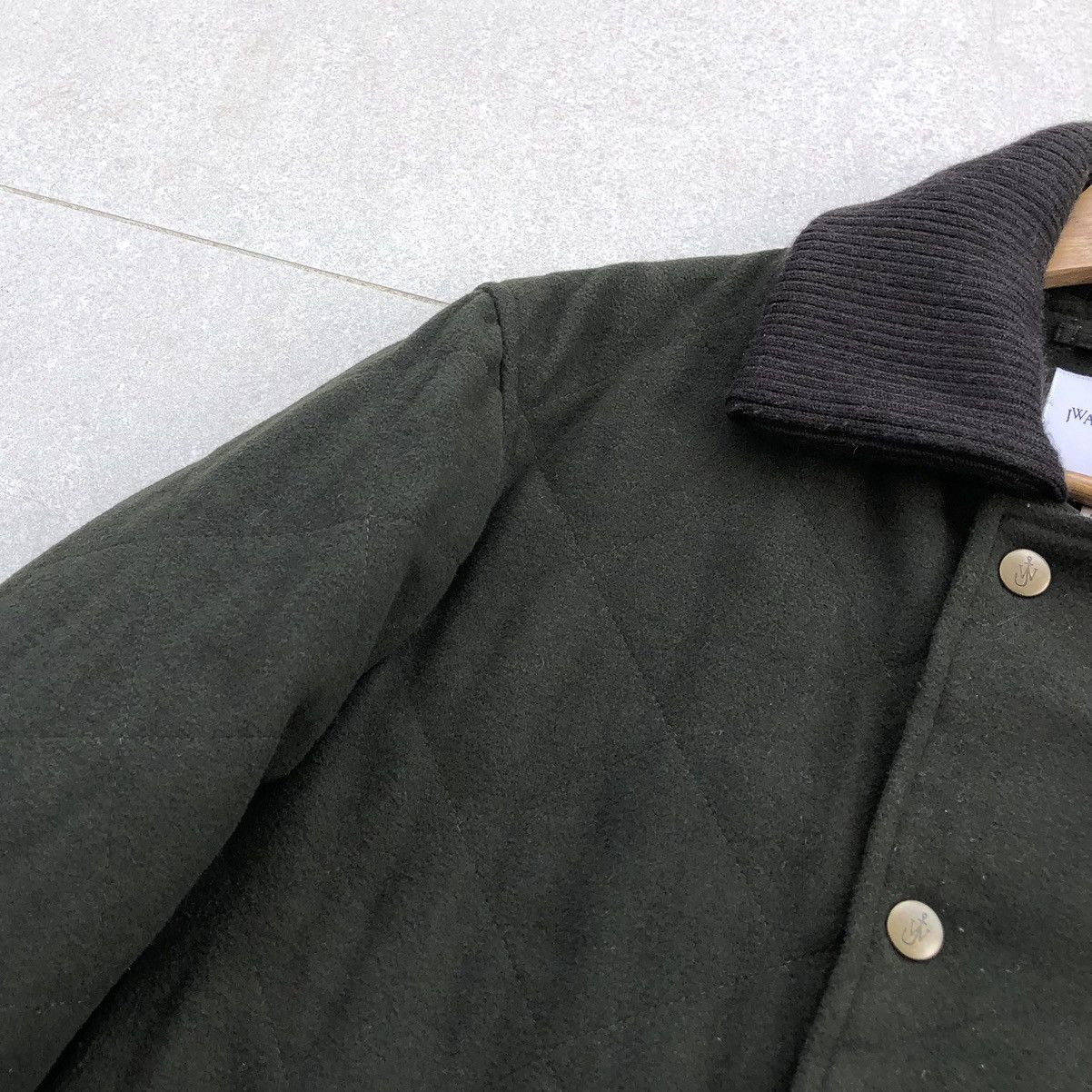 JW Anderson × Uniqlo Uniqlo x JW Anderson Green Wool Blended Quilted Jacket Men's Size US L / EU 52-54 / 3 - 11 Thumbnail