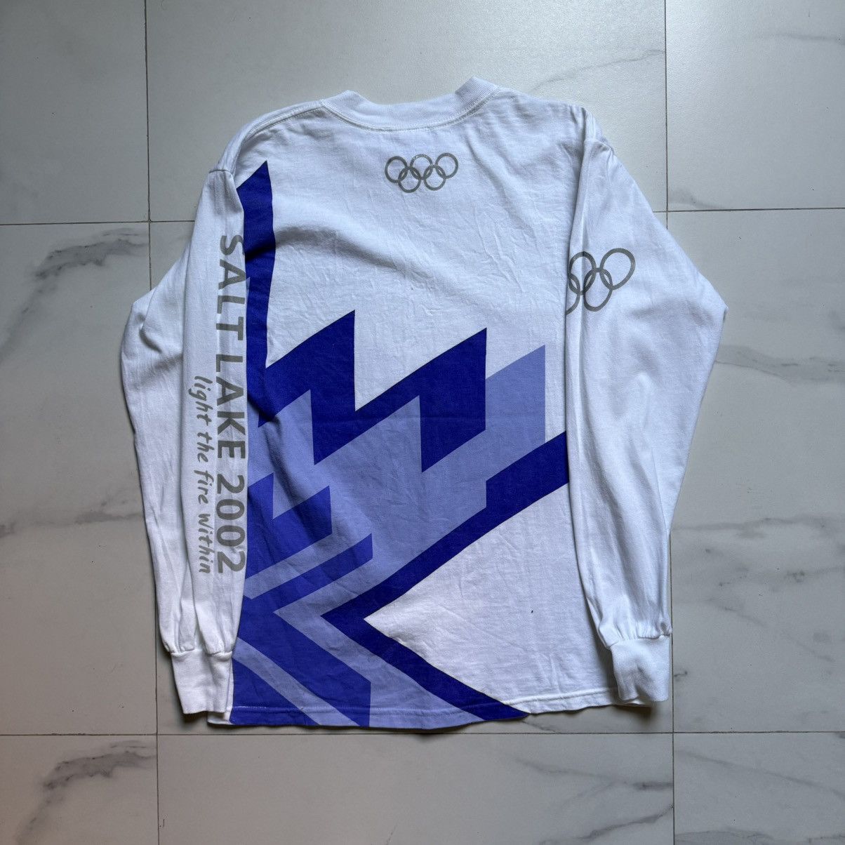USA Olympics Vintage Y2K Salt Lake 2002 Olympic Torch Relay Tee Size US M / EU 48-50 / 2 - 3 Thumbnail