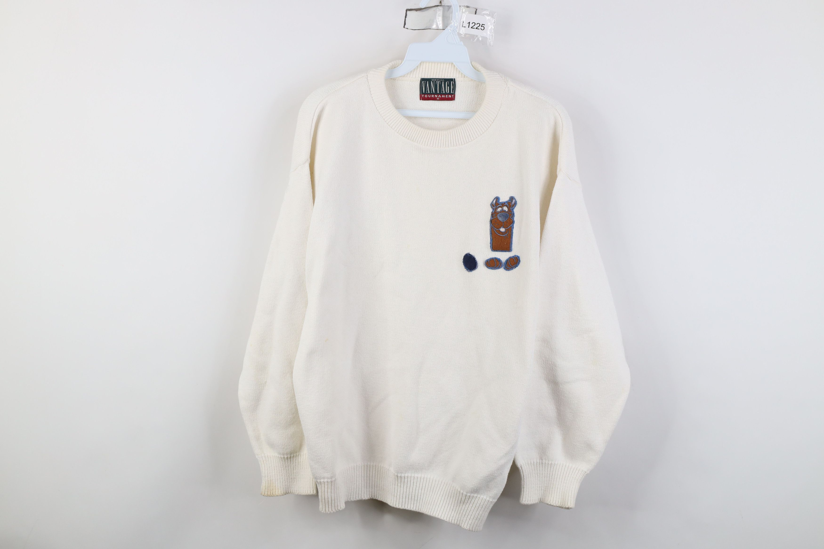 Vintage Vintage 90s Scooby Doo Cartoon Knit Sweater White USA Size US M / EU 48-50 / 2 - 1 Thumbnail