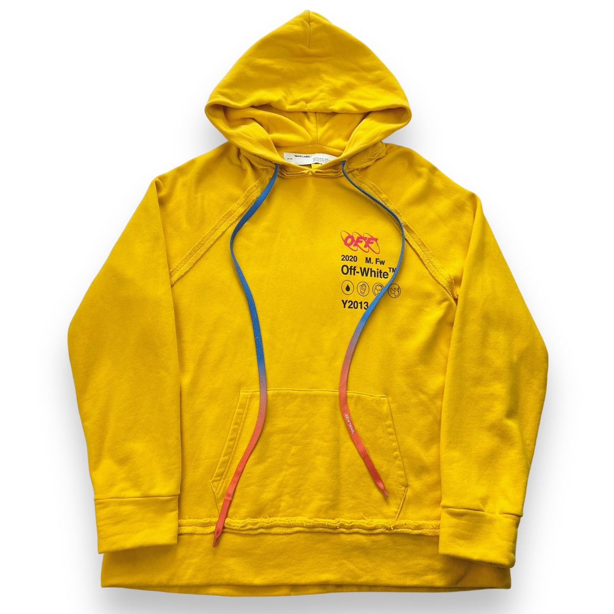 image of Off White Off-White Yellow Industrial Hoodie, Men's (Size XL)